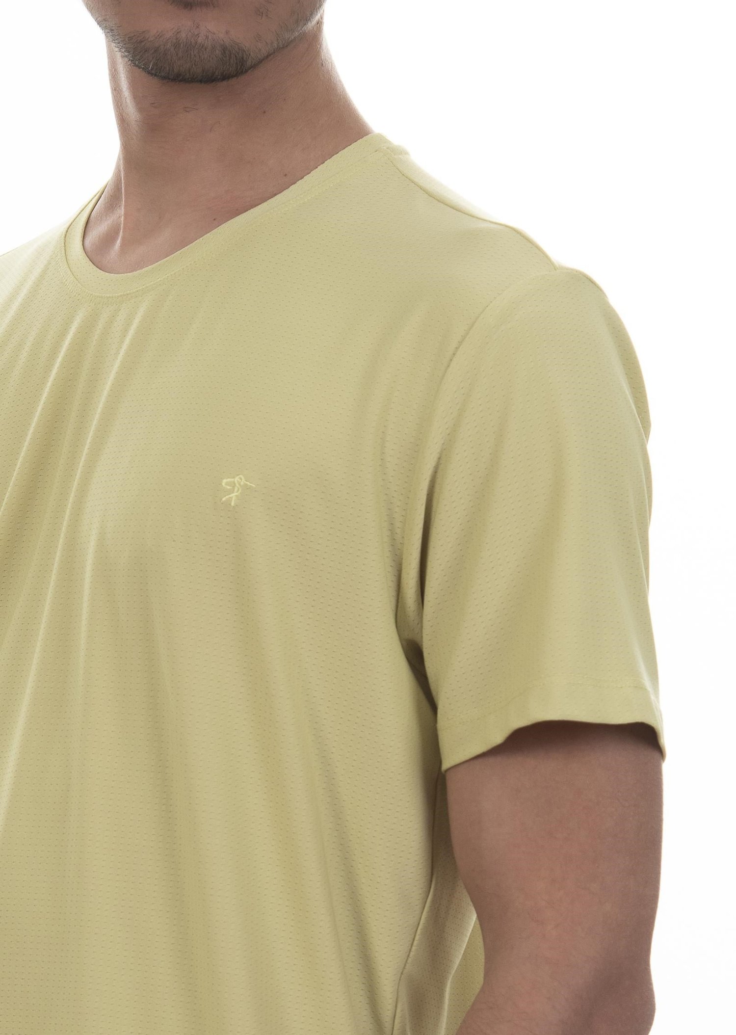 Logo Nakışlı Fıstık Yeşili Basic T-Shirt