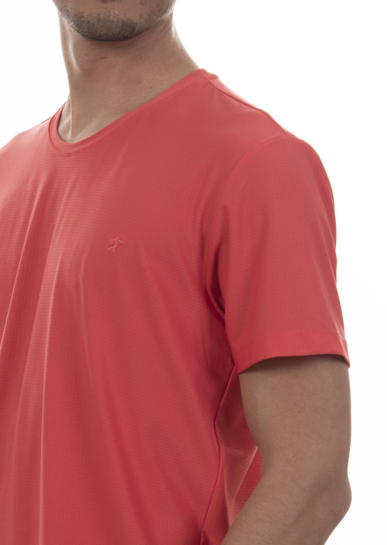 Logo Nakışlı Kırmızı Basic T-Shirt