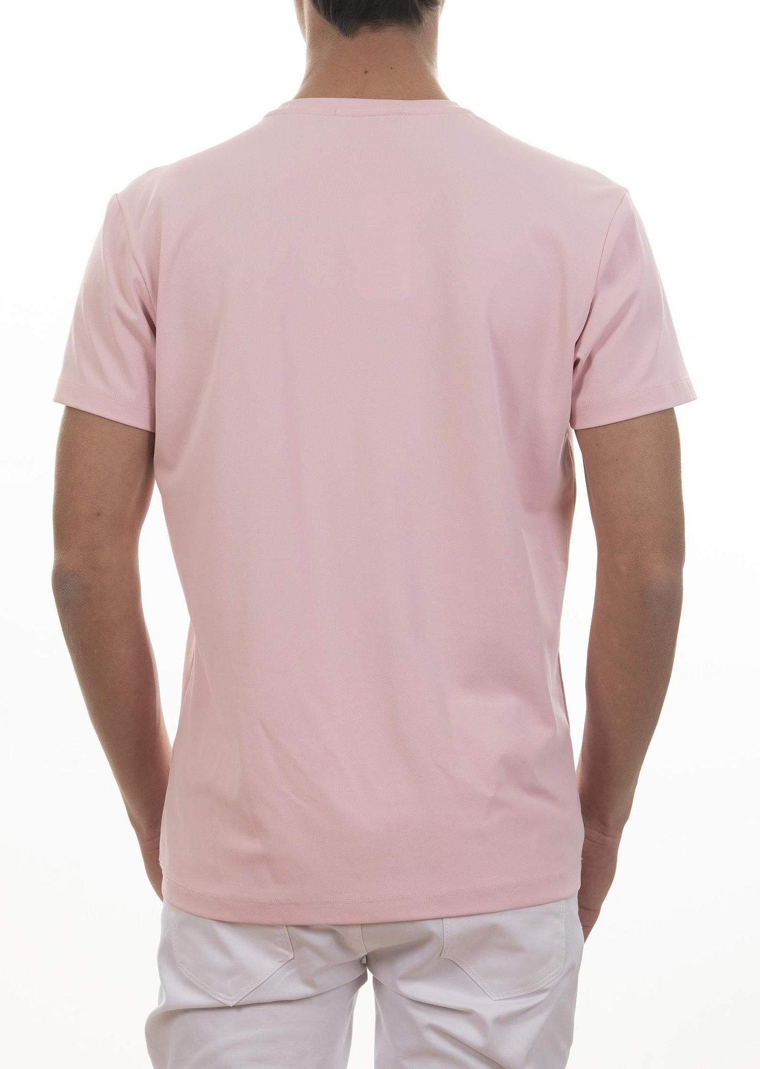 Logo Nakışlı Pembe Basic T-Shirt
