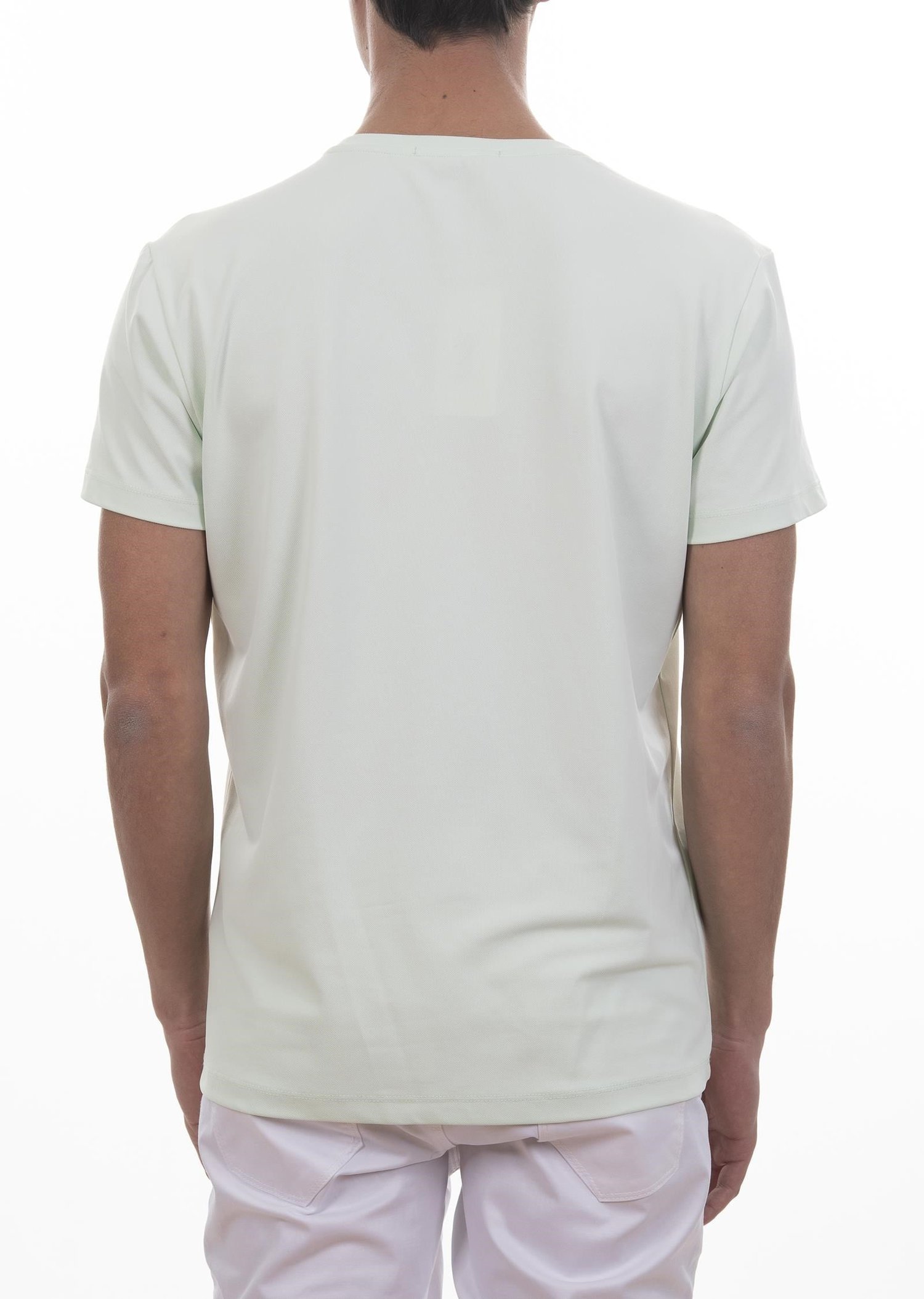 Logo Nakışlı Su Yeşili Basic T-Shirt