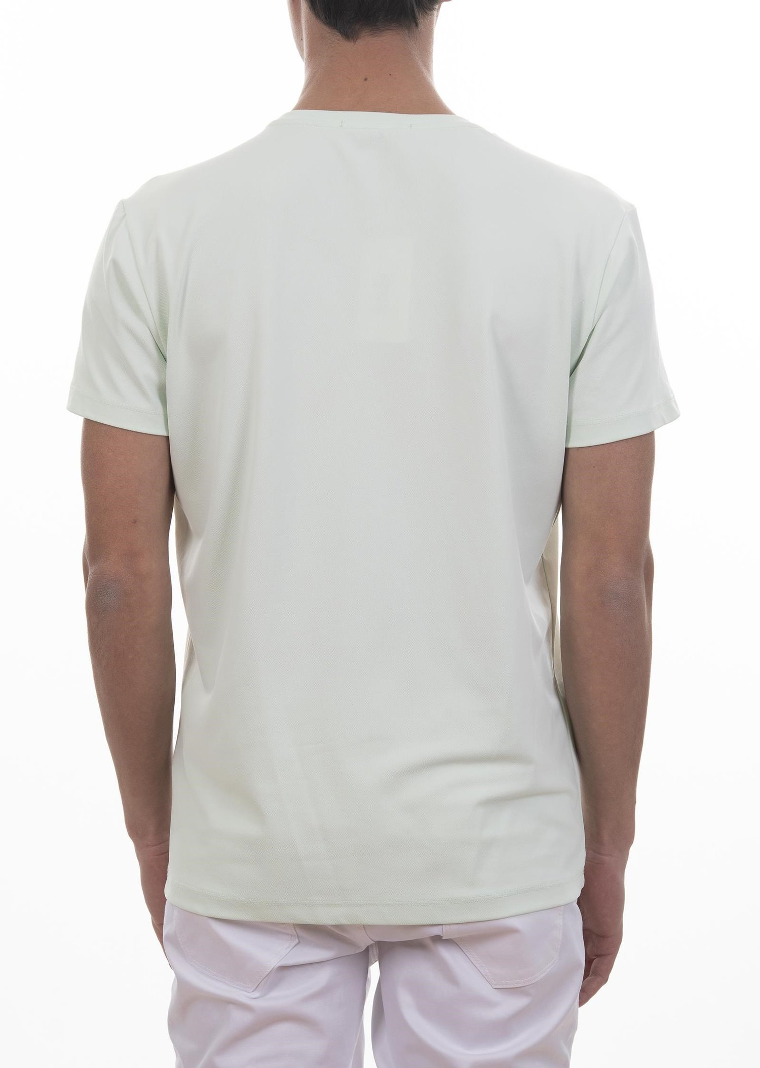 Logo Nakışlı Su Yeşili Basic T-Shirt