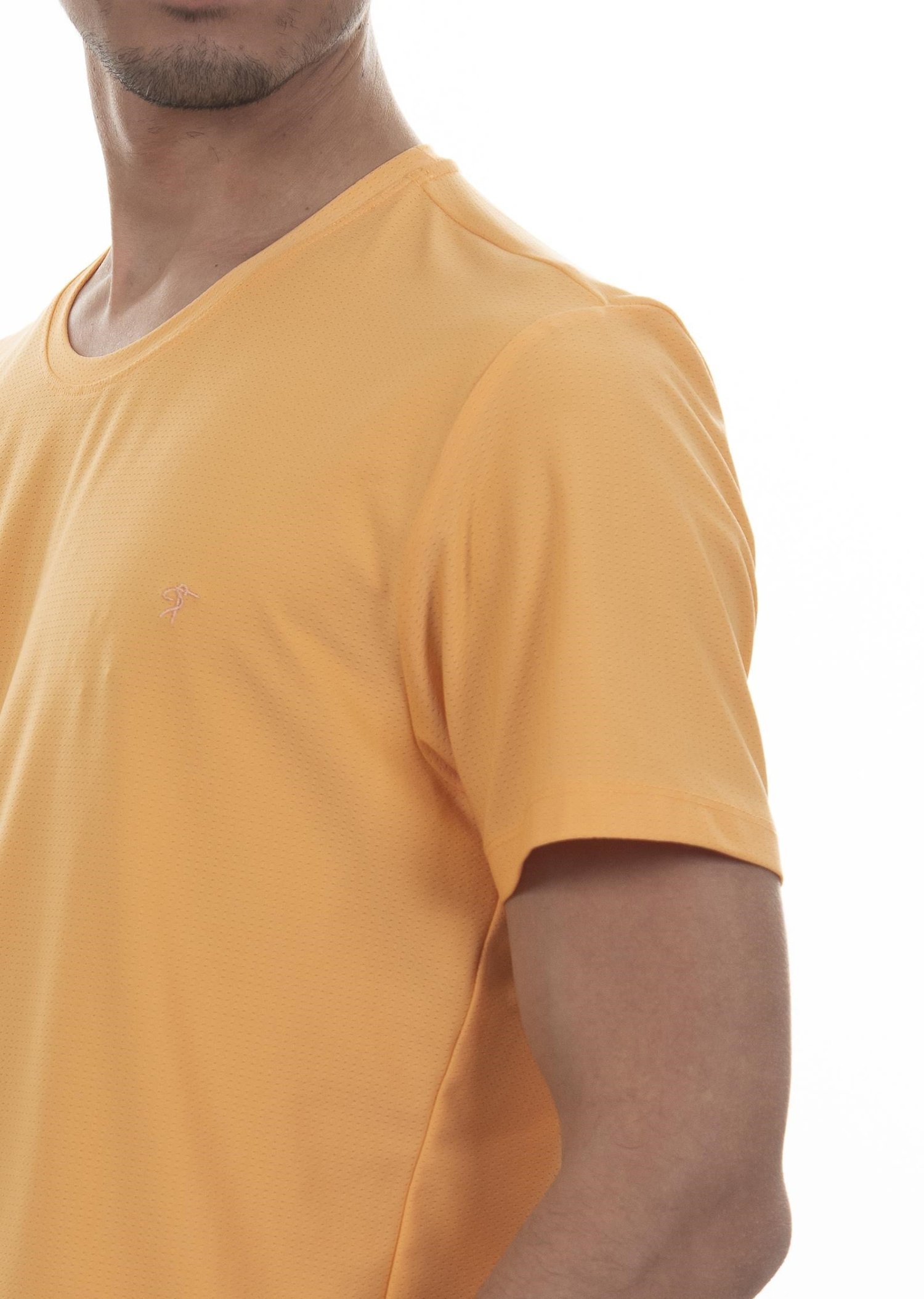 Logo Nakışlı Turuncu Basic T-Shirt