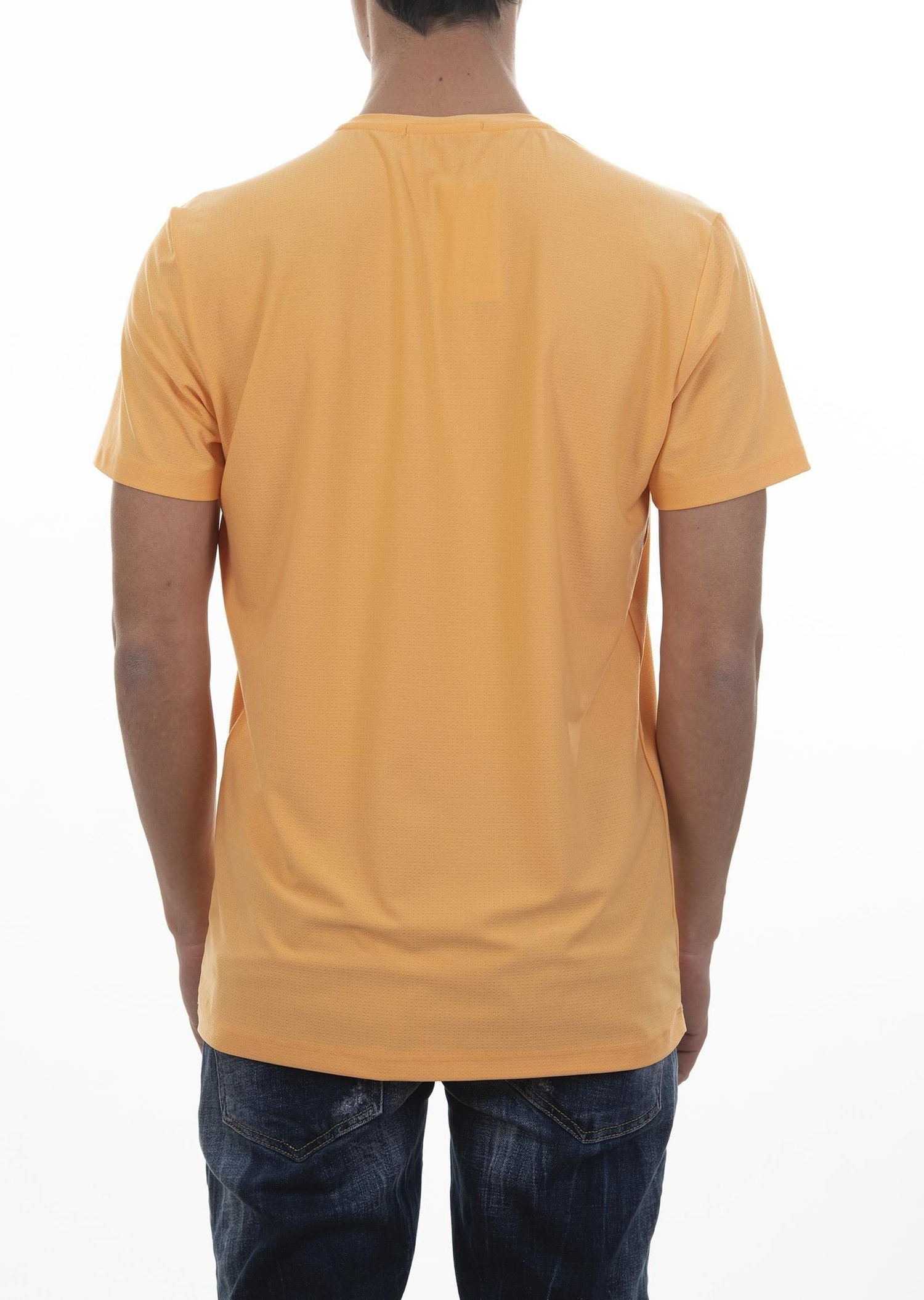Logo Nakışlı Turuncu Basic T-Shirt