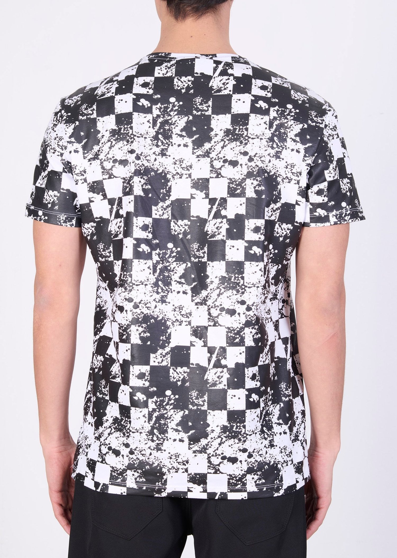 Mondo Dama Desenli Siyah-Beyaz T-shirt