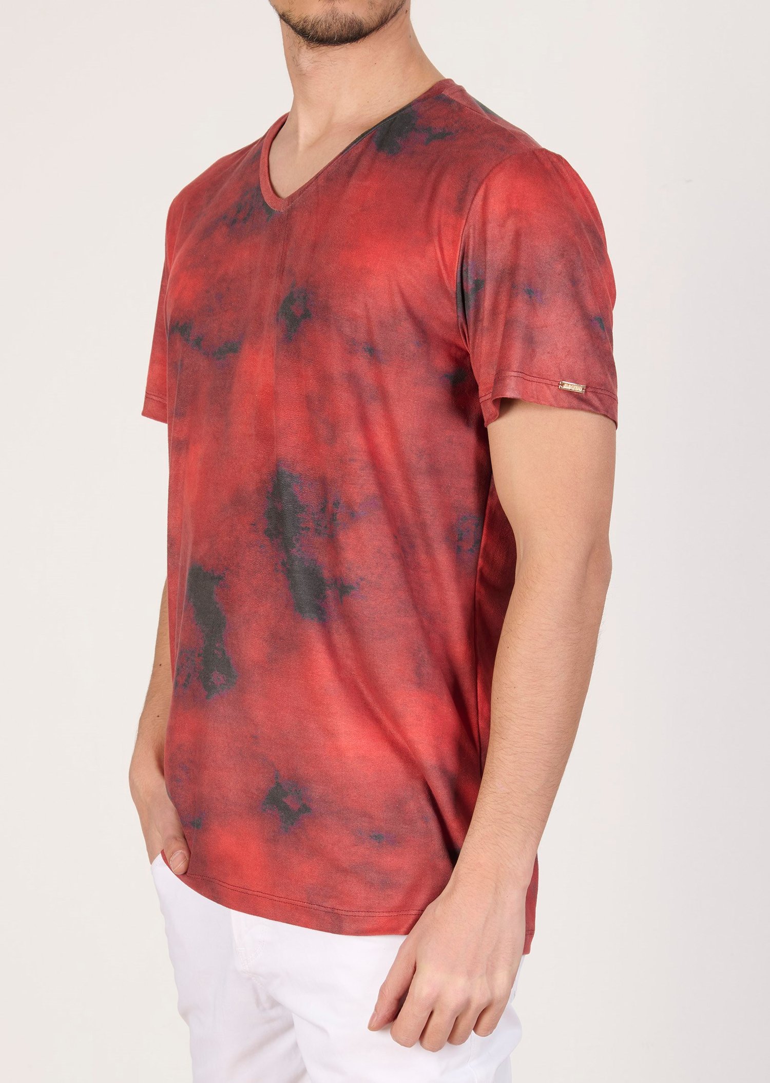 Mondo Duman Desenli Kırmızı T-shirt