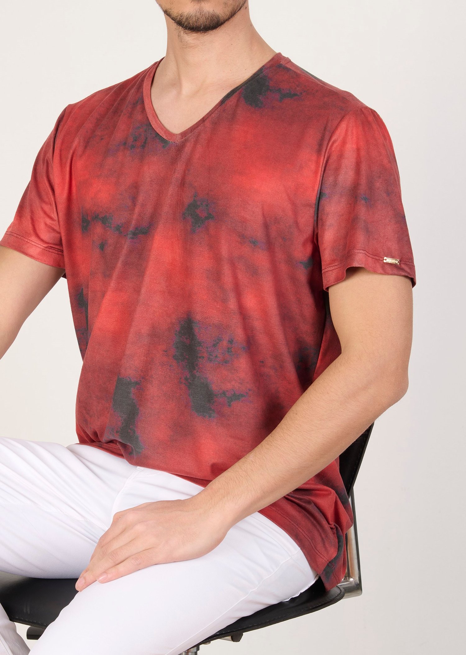 Mondo Duman Desenli Kırmızı T-shirt