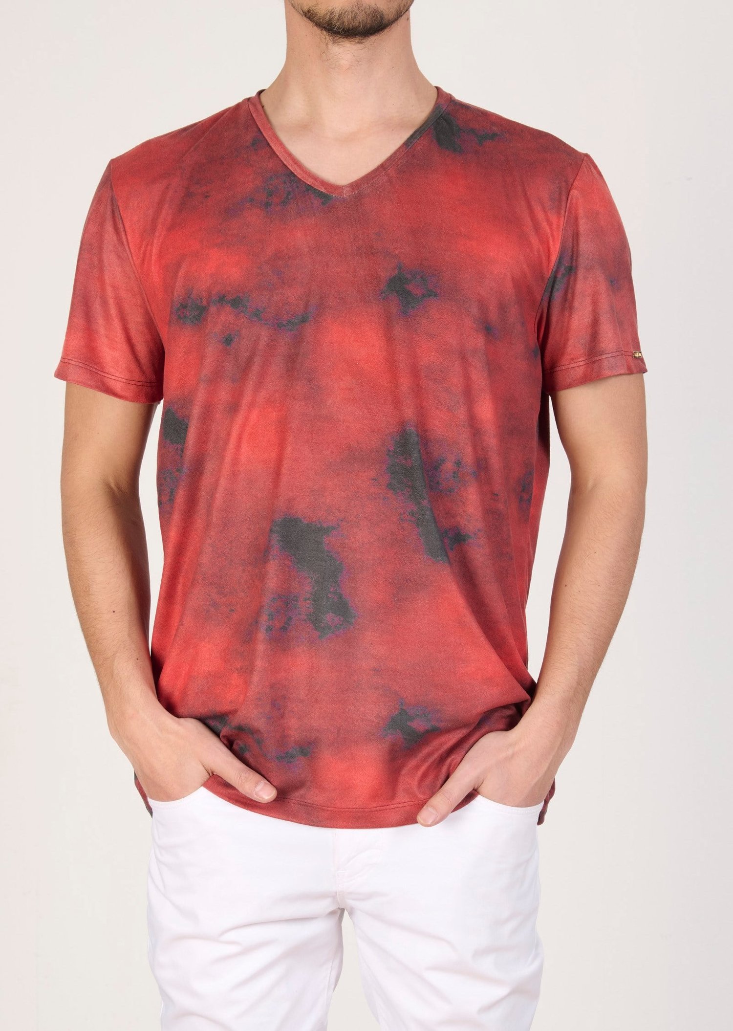 Mondo Duman Desenli Kırmızı T-shirt