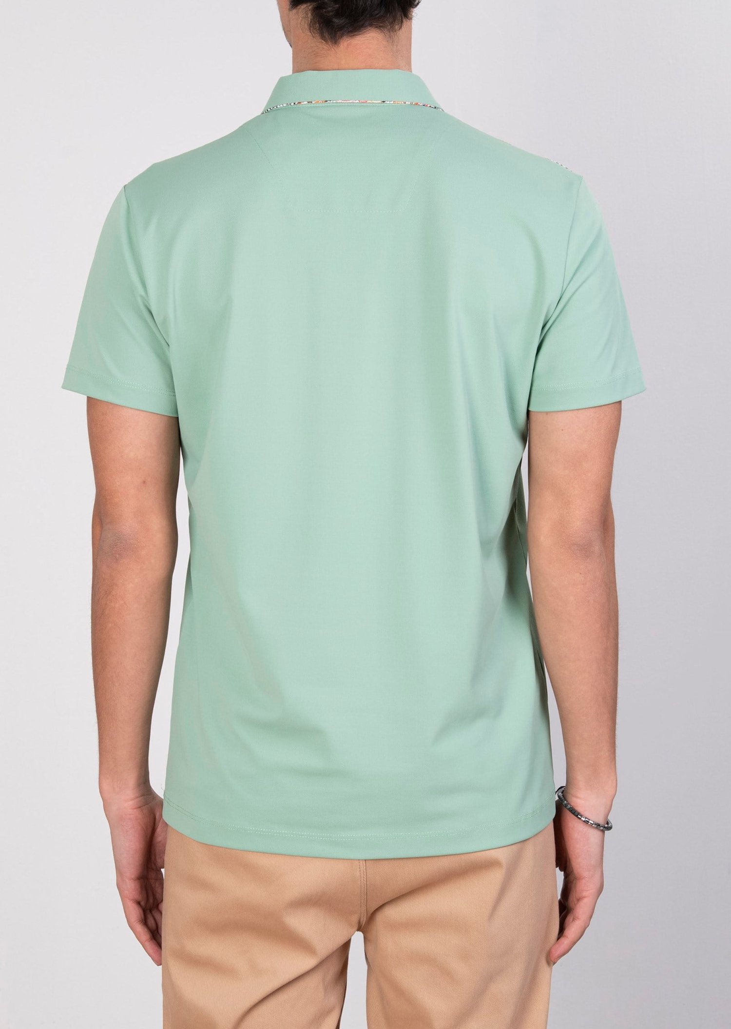 Mondo Fermuarlı Mint Polo Yaka T-Shirt