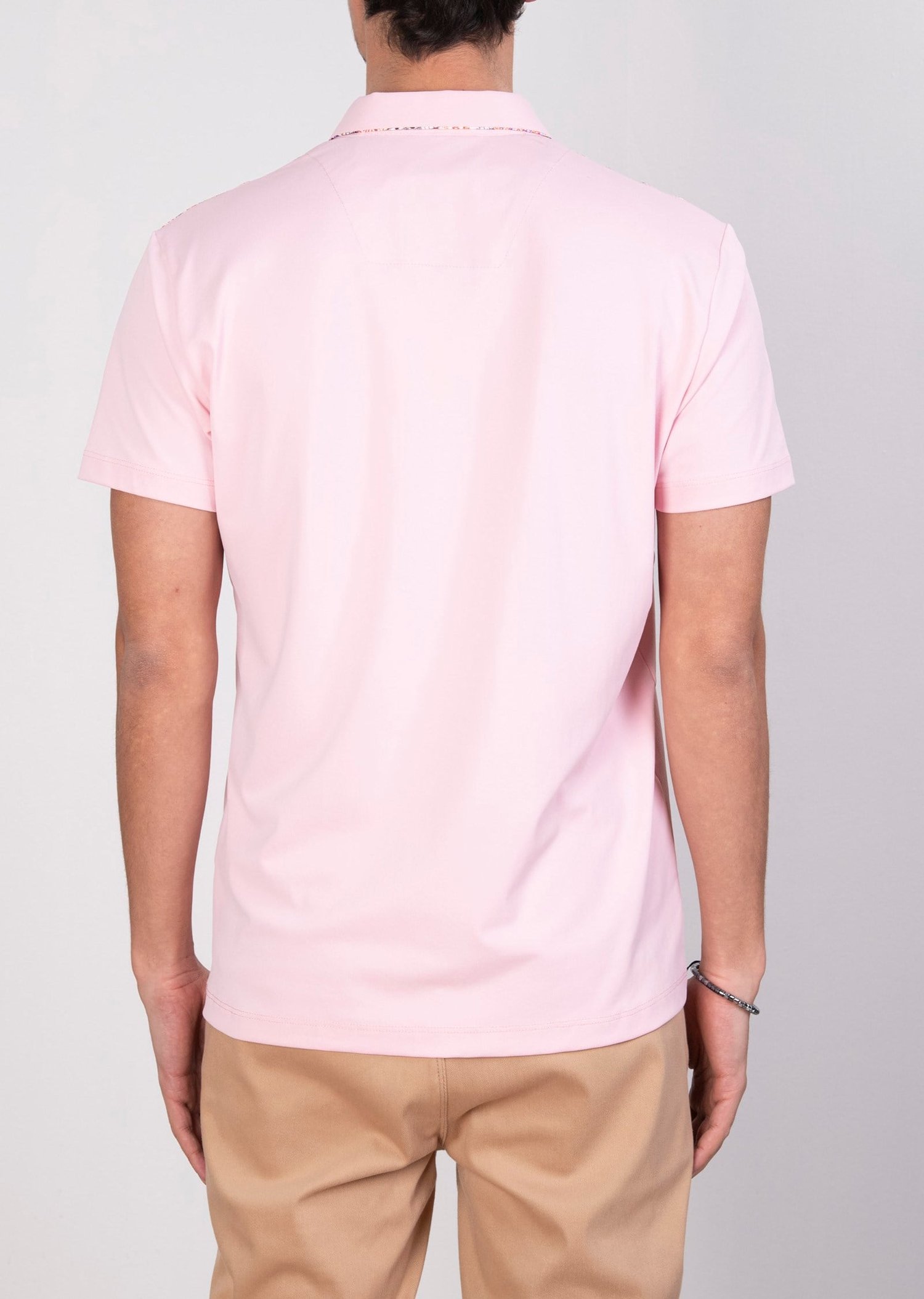 Mondo Fermuarlı Pembe Polo Yaka T-Shirt