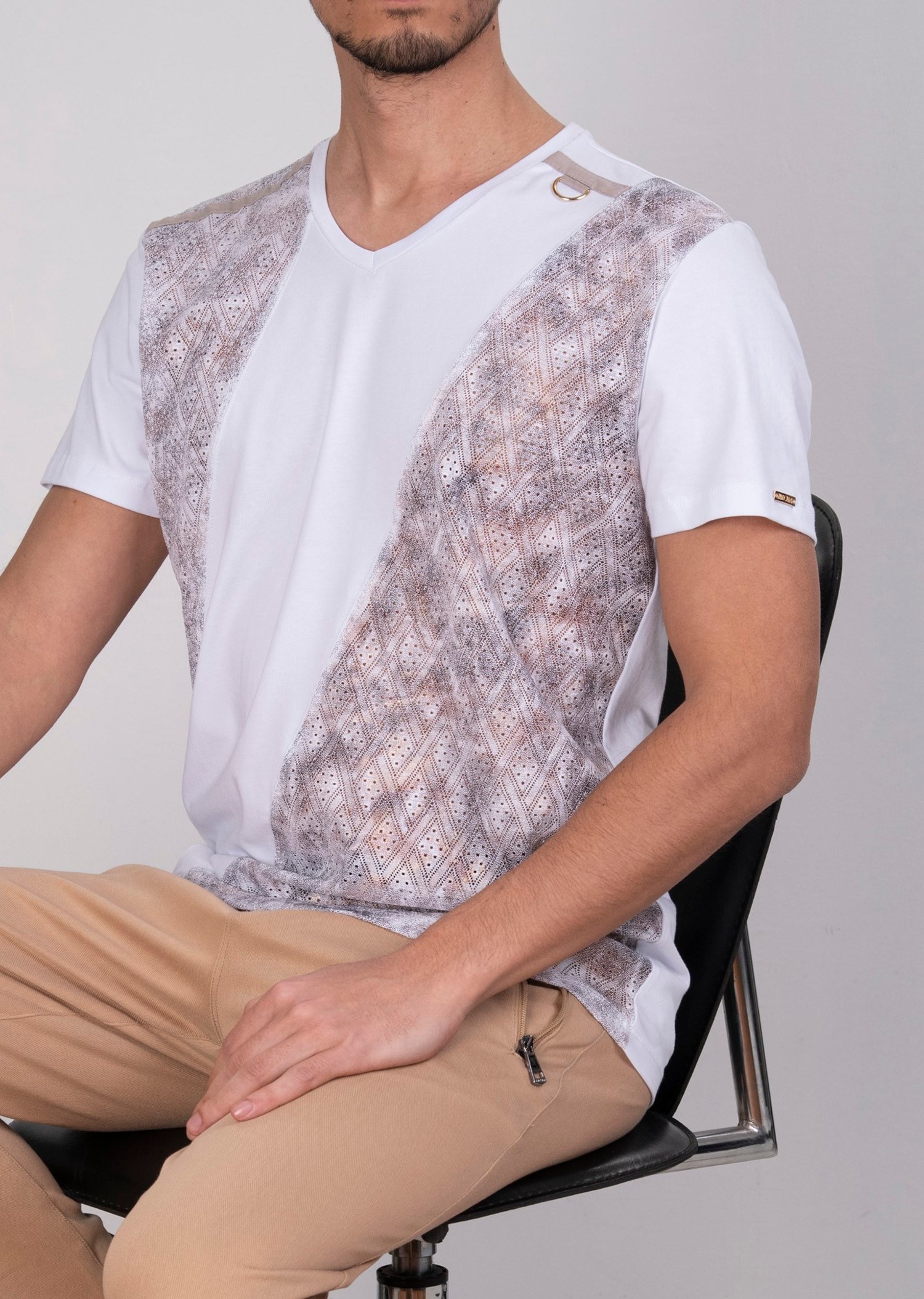 Mondo Garnili Beyaz T-Shirt