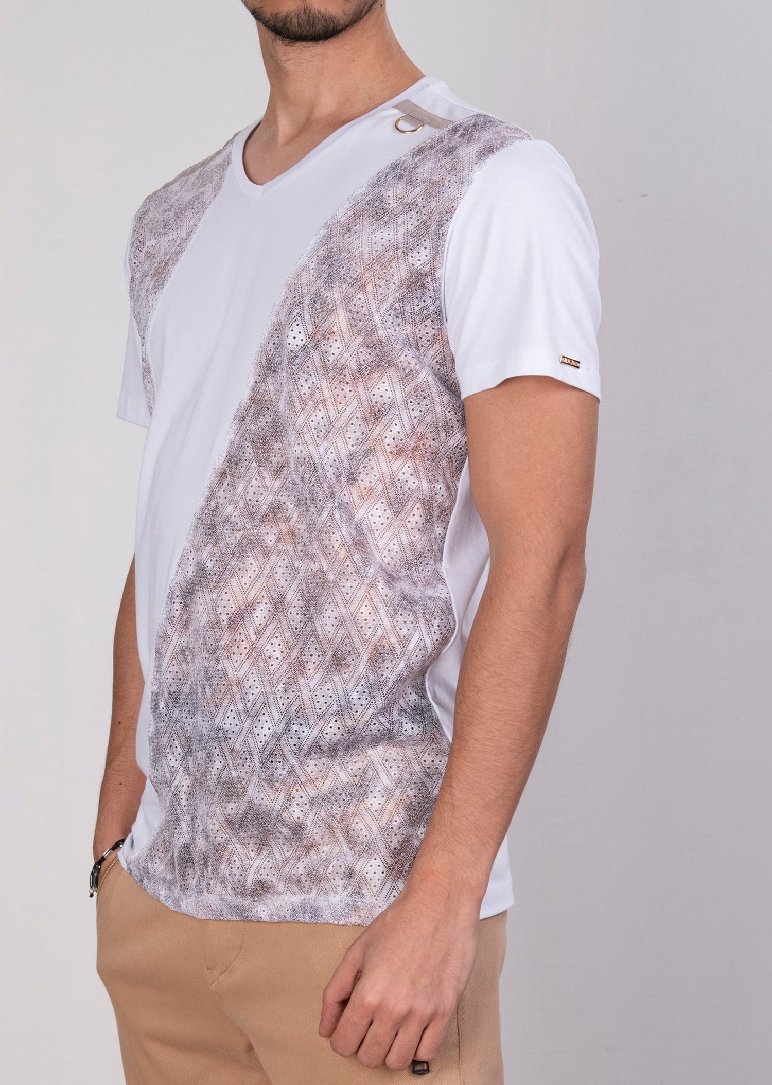 Mondo Garnili Beyaz T-Shirt
