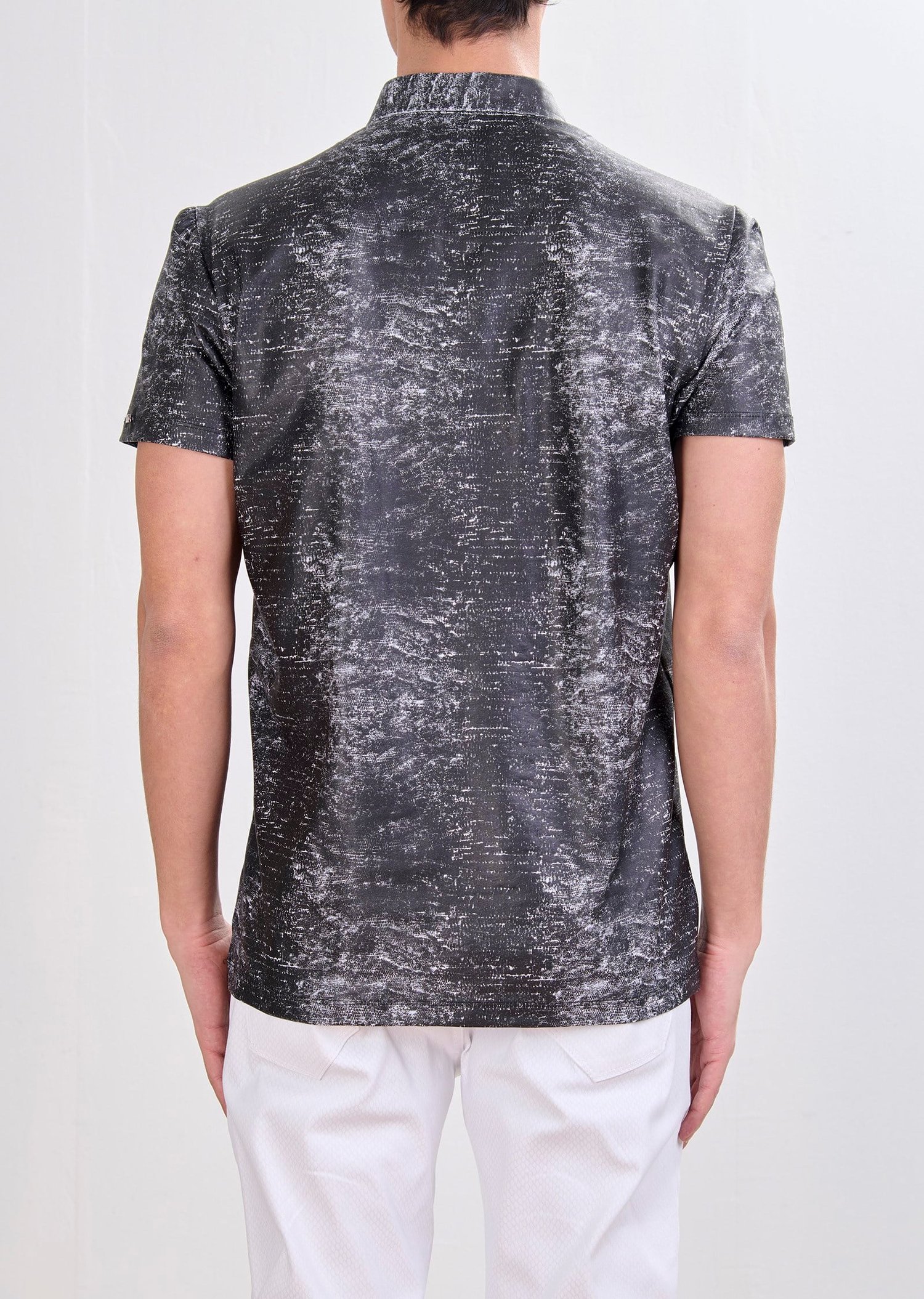 Mondo Gri Fermuarlı Polo Yaka T-Shirt