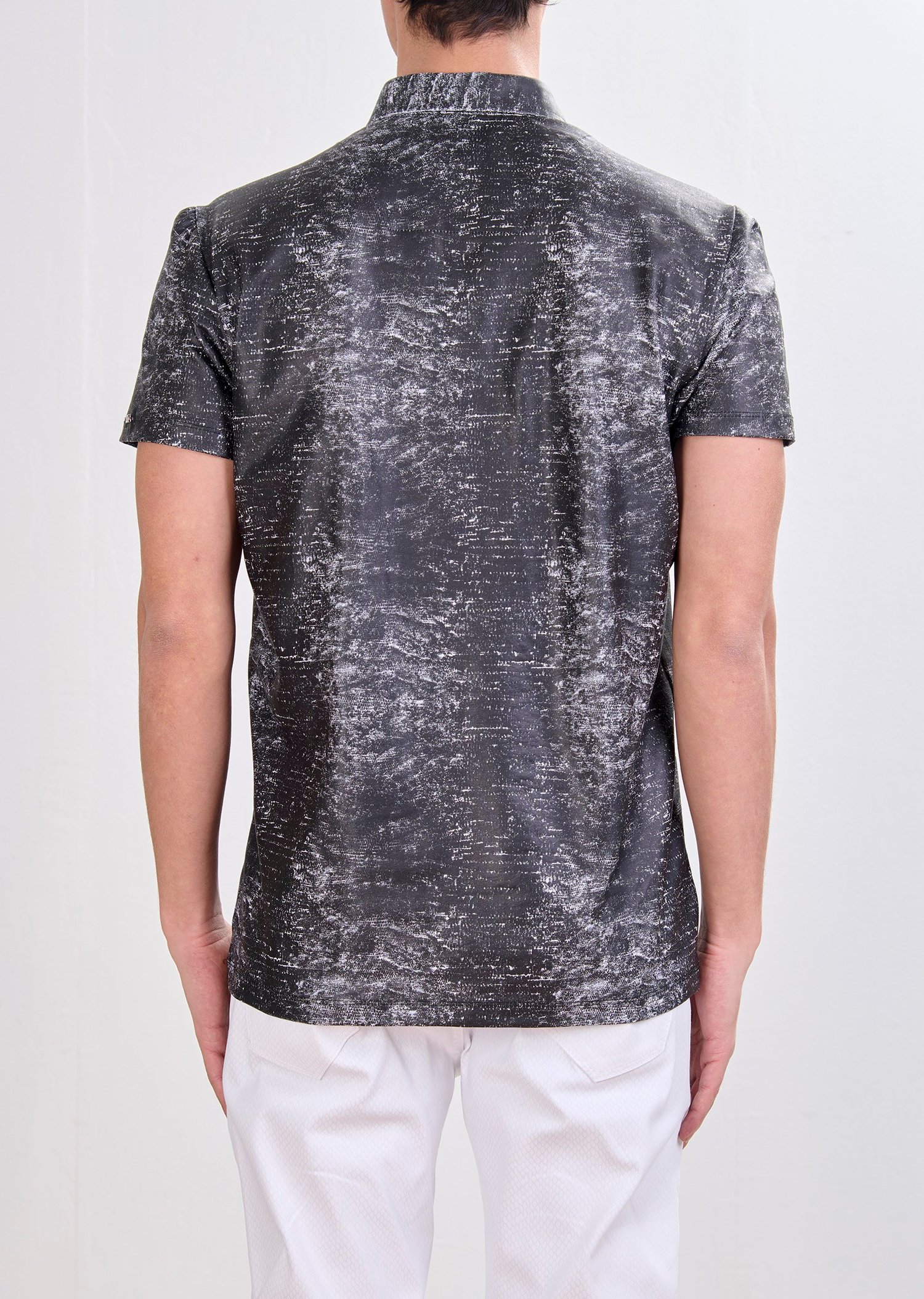 Mondo Gri Fermuarlı Polo Yaka T-Shirt