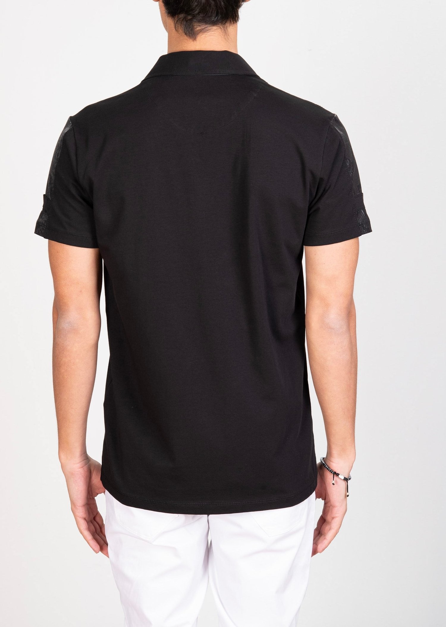 Mondo Gümüş Metal Detaylı Garnili Polo Yaka T-shirt