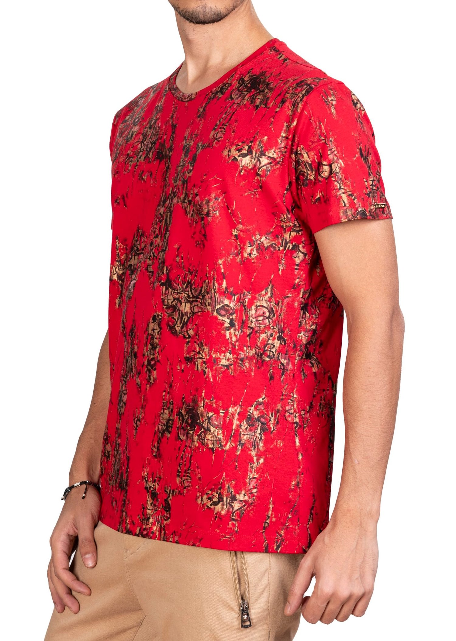Mondo Karışık Baskılı Kırmızı T-Shirt
