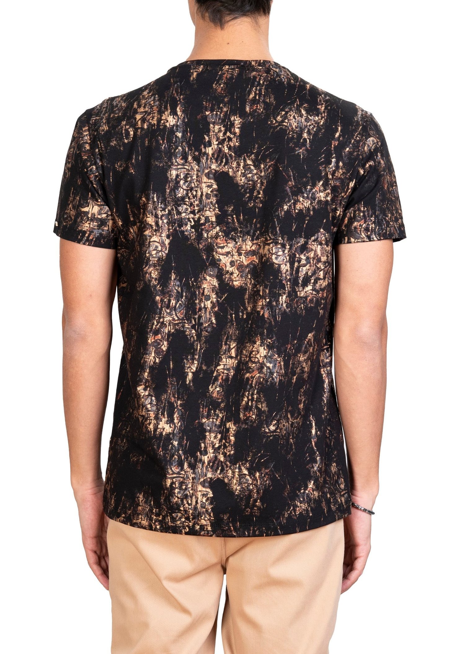Mondo Karışık Baskılı Siyah T-Shirt