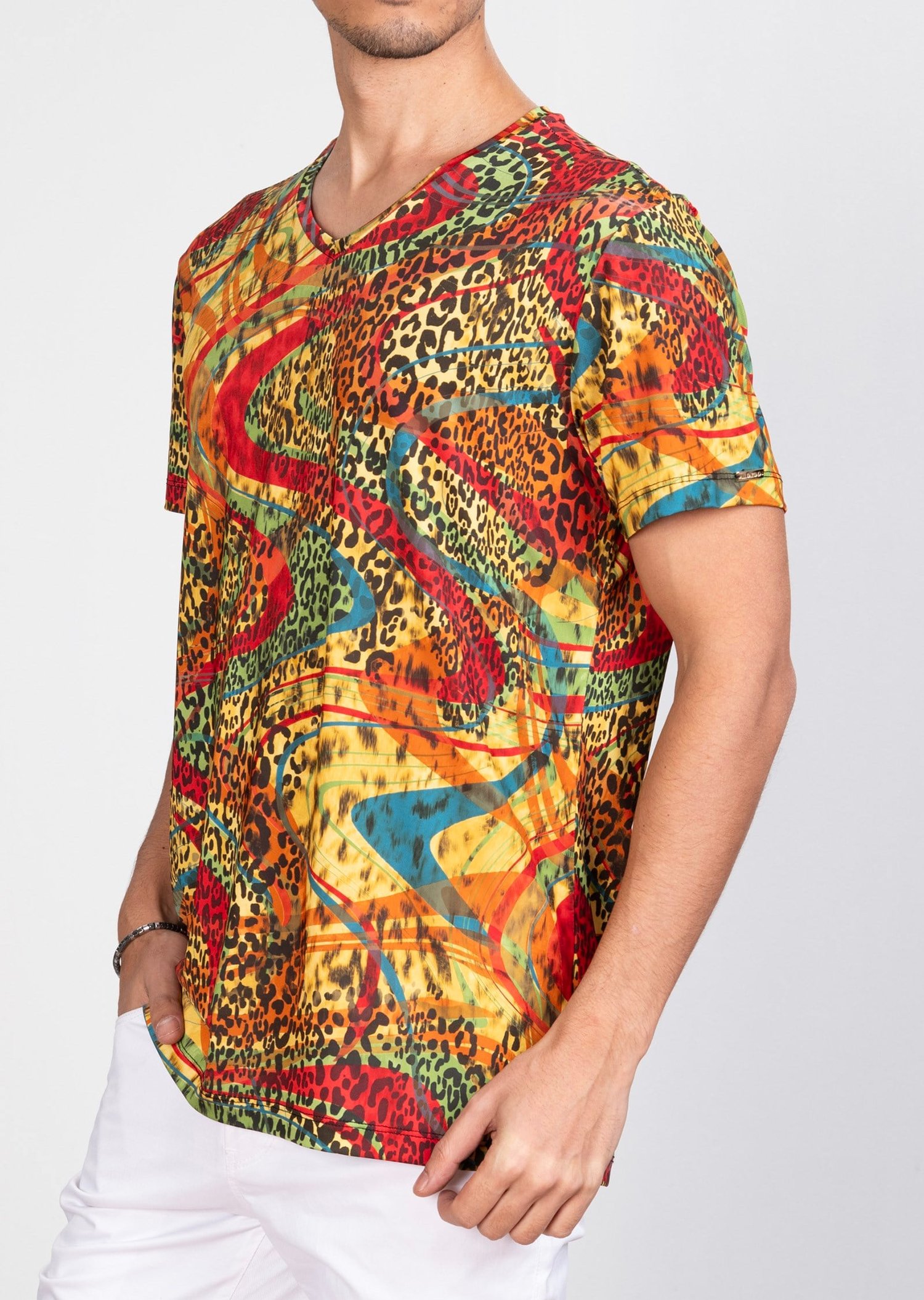Mondo Karışık Leopar Desenli T-Shirt