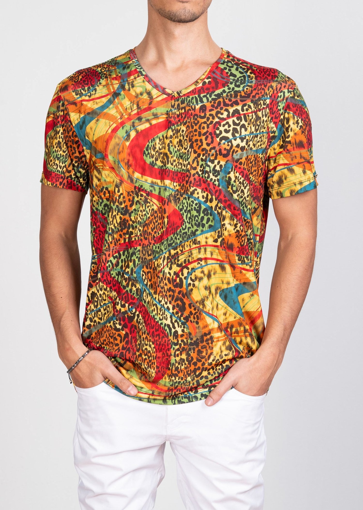 Mondo Karışık Leopar Desenli T-Shirt