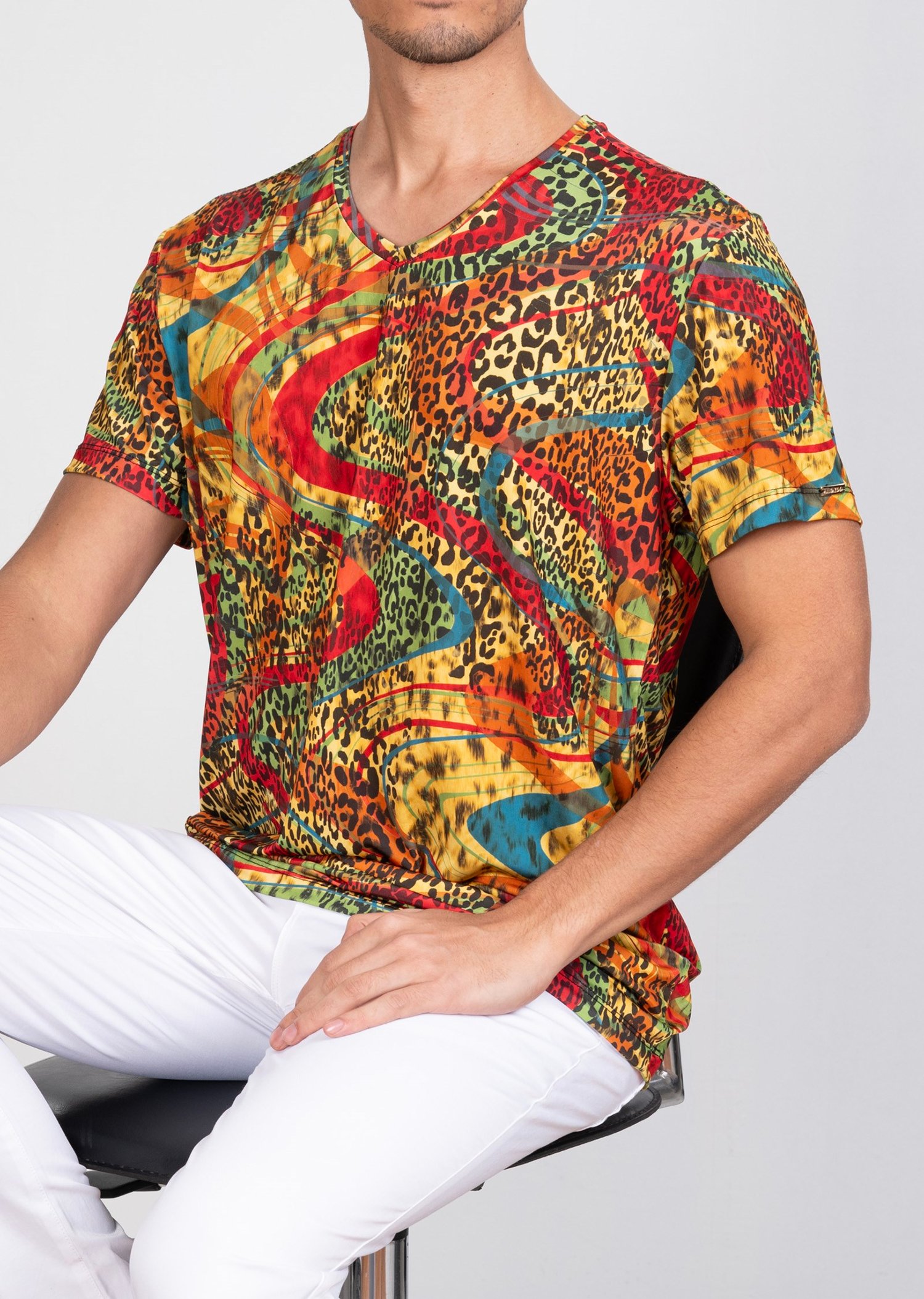 Mondo Karışık Leopar Desenli T-Shirt