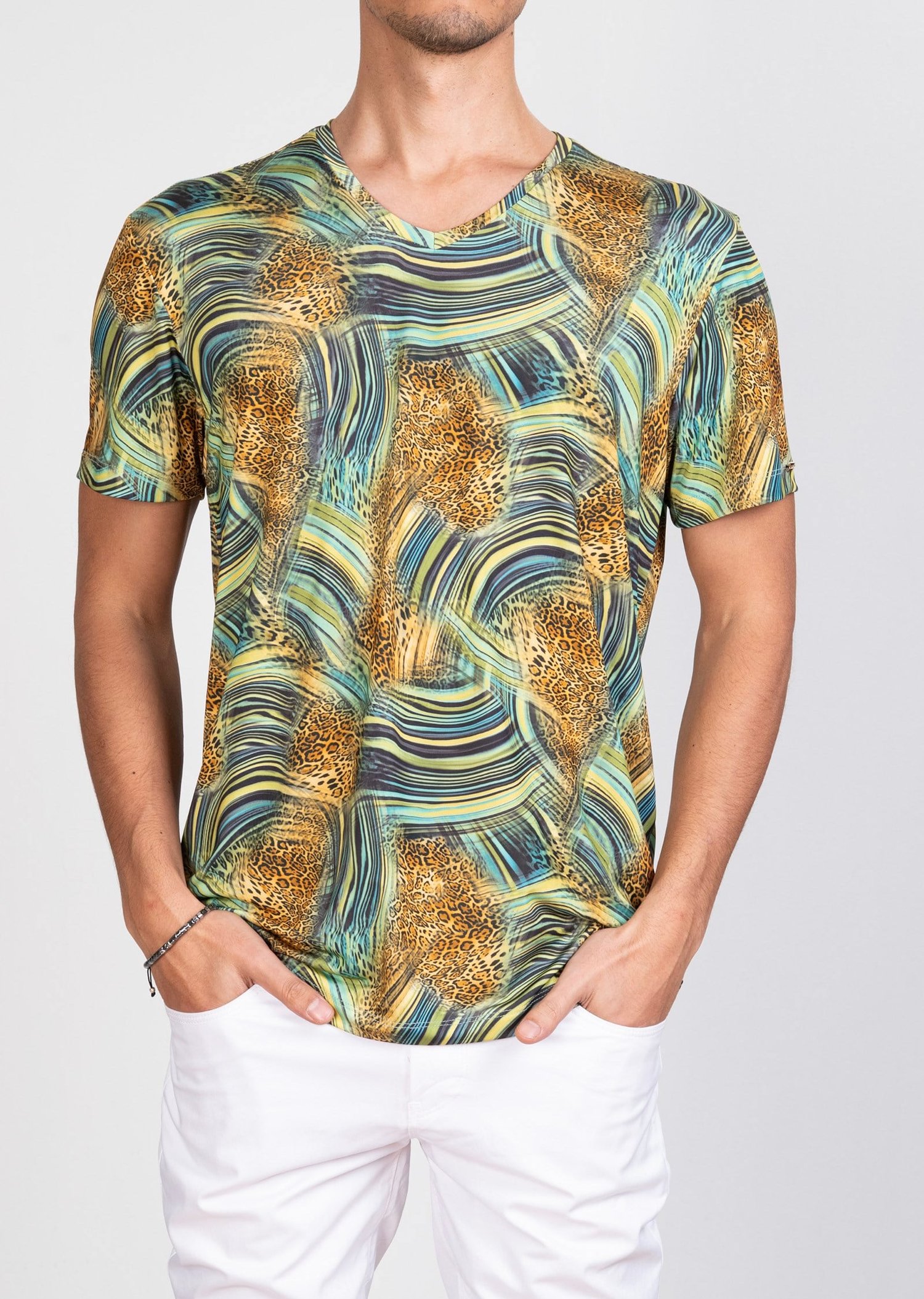 Mondo Karışık Leopar Desenli T-Shirt