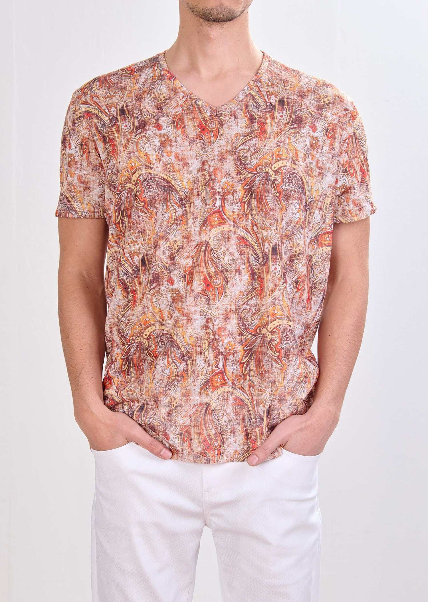 Mondo Karışık Şal Baskılı T-Shirt