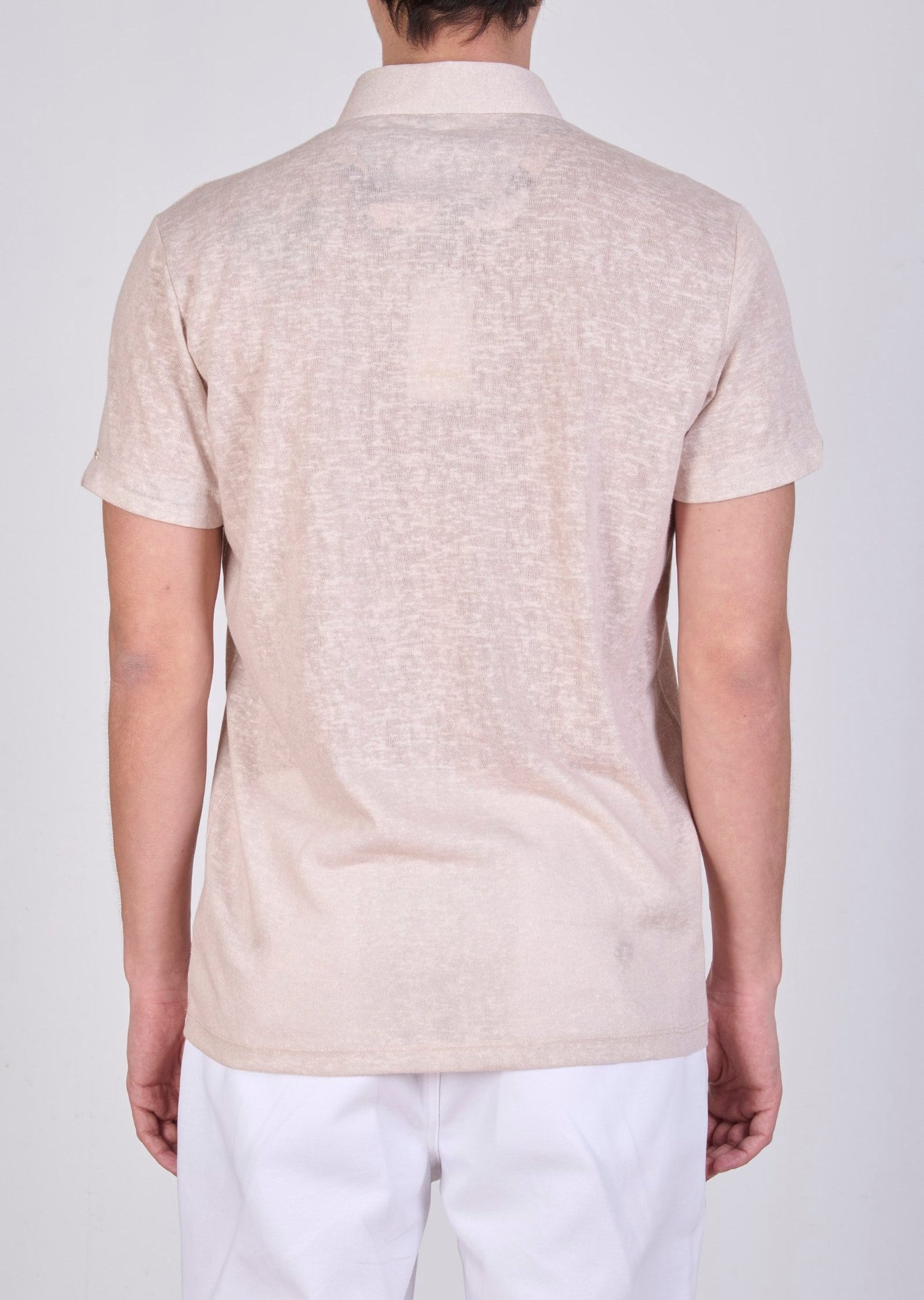 Mondo Kol Desen Detaylı Krem Polo Yaka T-Shirt