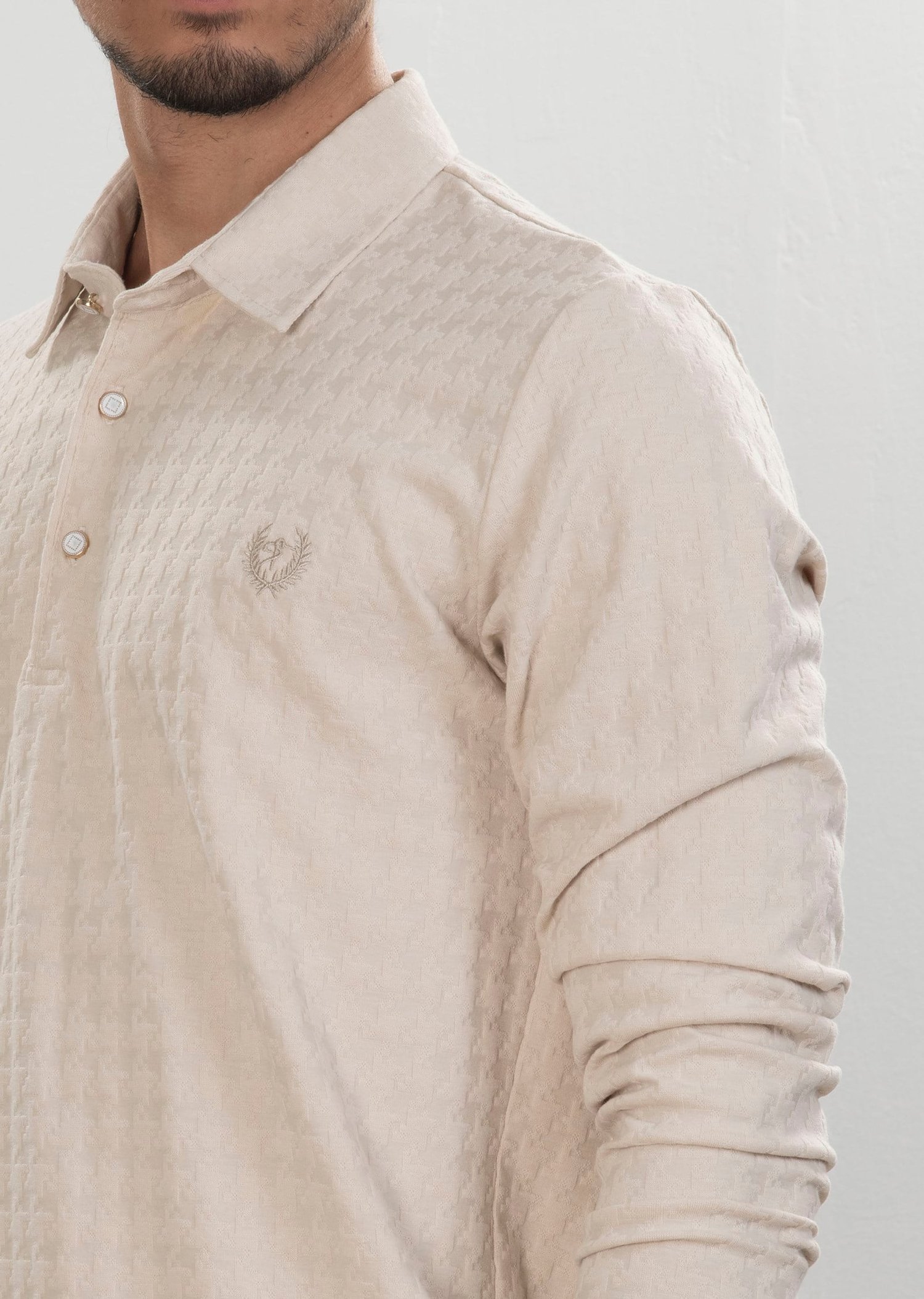 Mondo Logo Nakışlı Jakarlı Polo Yaka Sweatshirt
