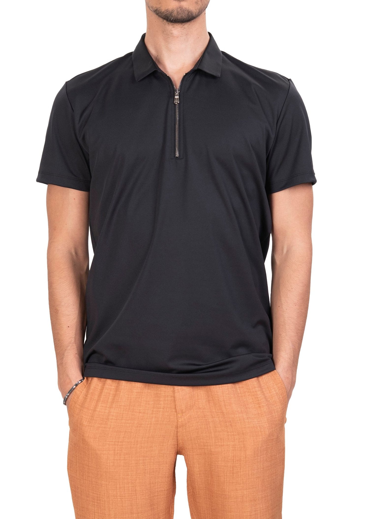 Mondo Metal Logo Detaylı Fermuarlı Polo Yaka T-Shirt