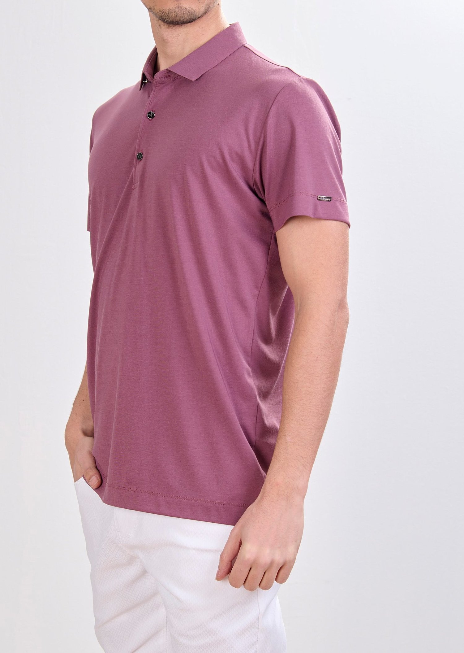 Mondo Metal Logo Detaylı Gül Kurusu Polo Yaka T-Shirt