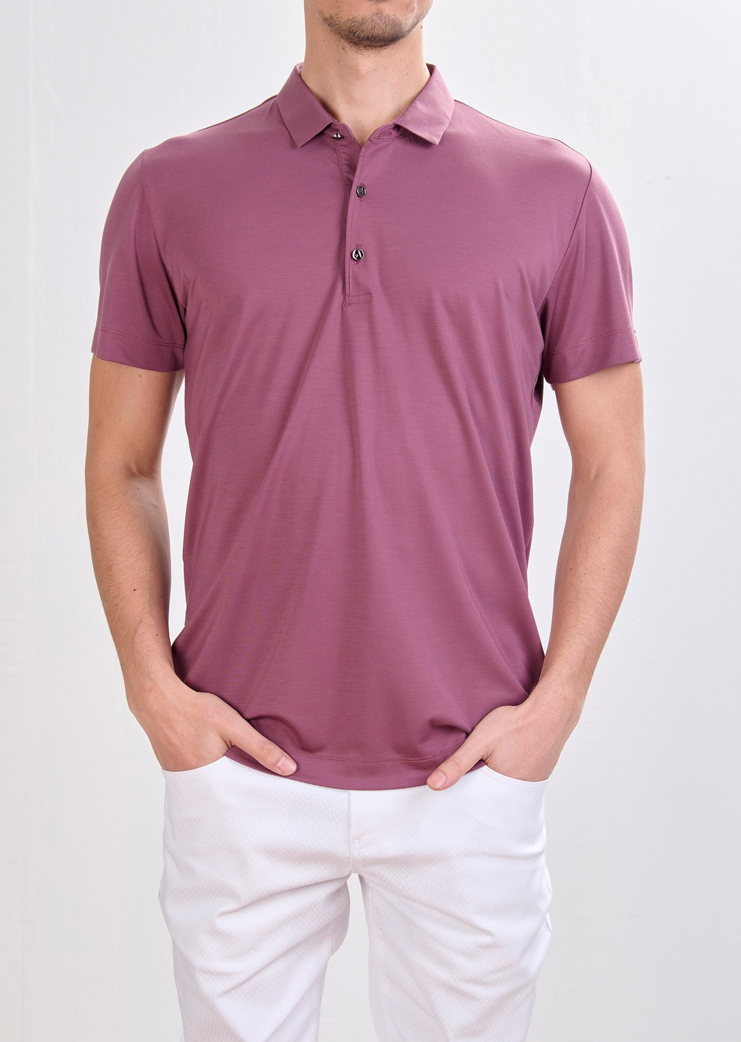 Mondo Metal Logo Detaylı Gül Kurusu Polo Yaka T-Shirt