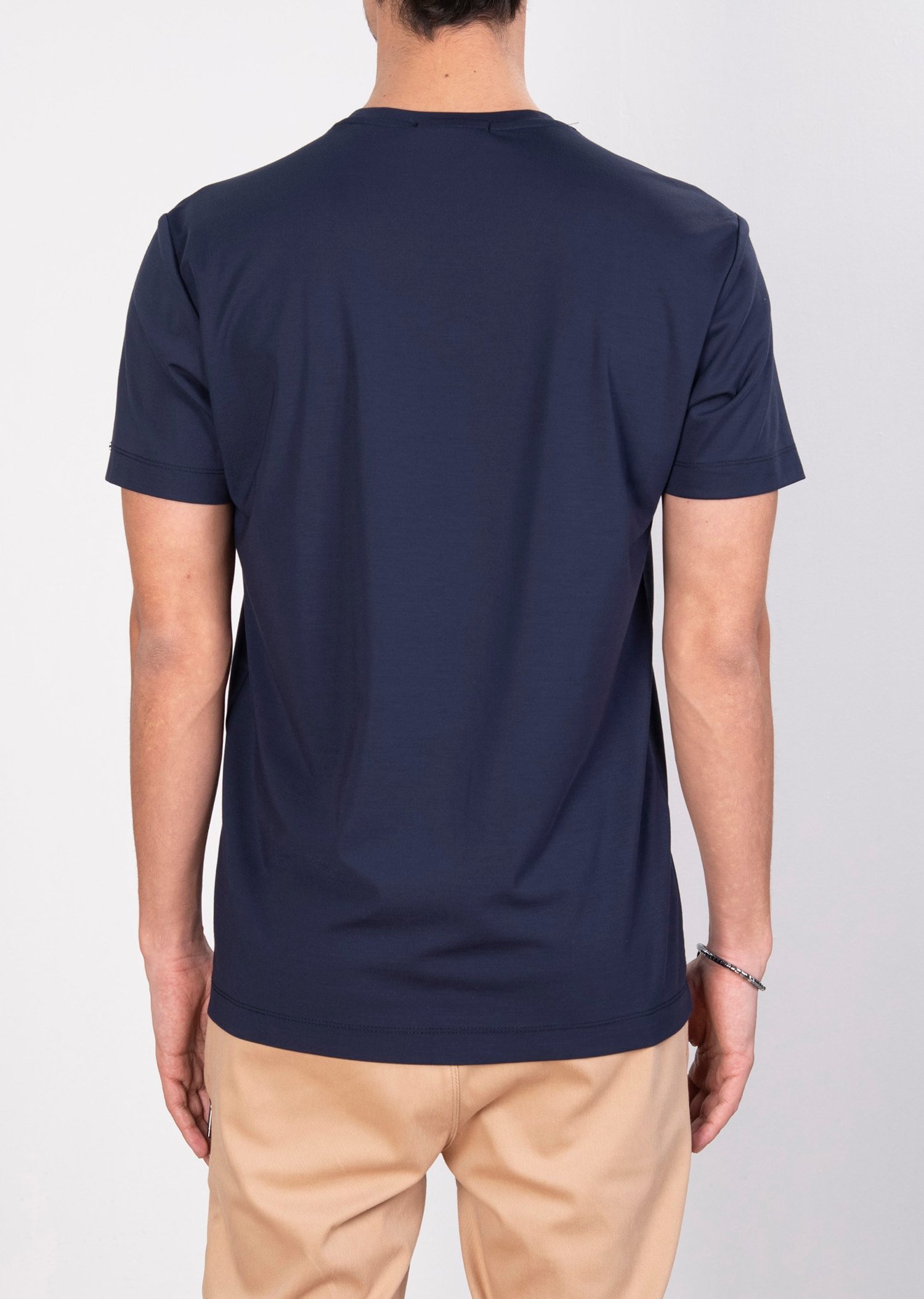 Mondo Pamuklu Lacivert Bisiklet Yaka T-Shirt
