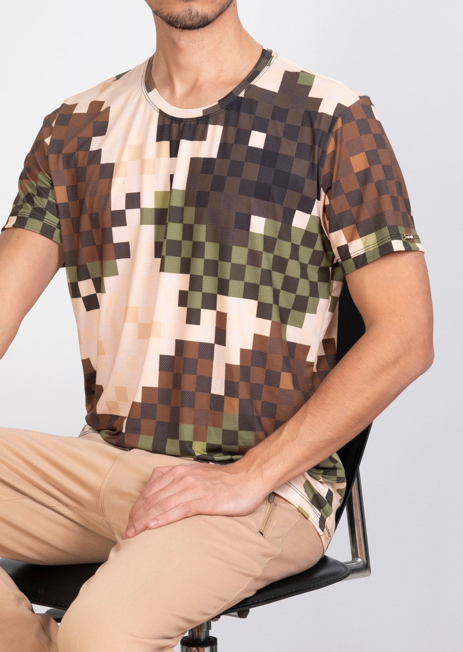 Mondo Piksel Kamuflaj Desenli T-Shirt