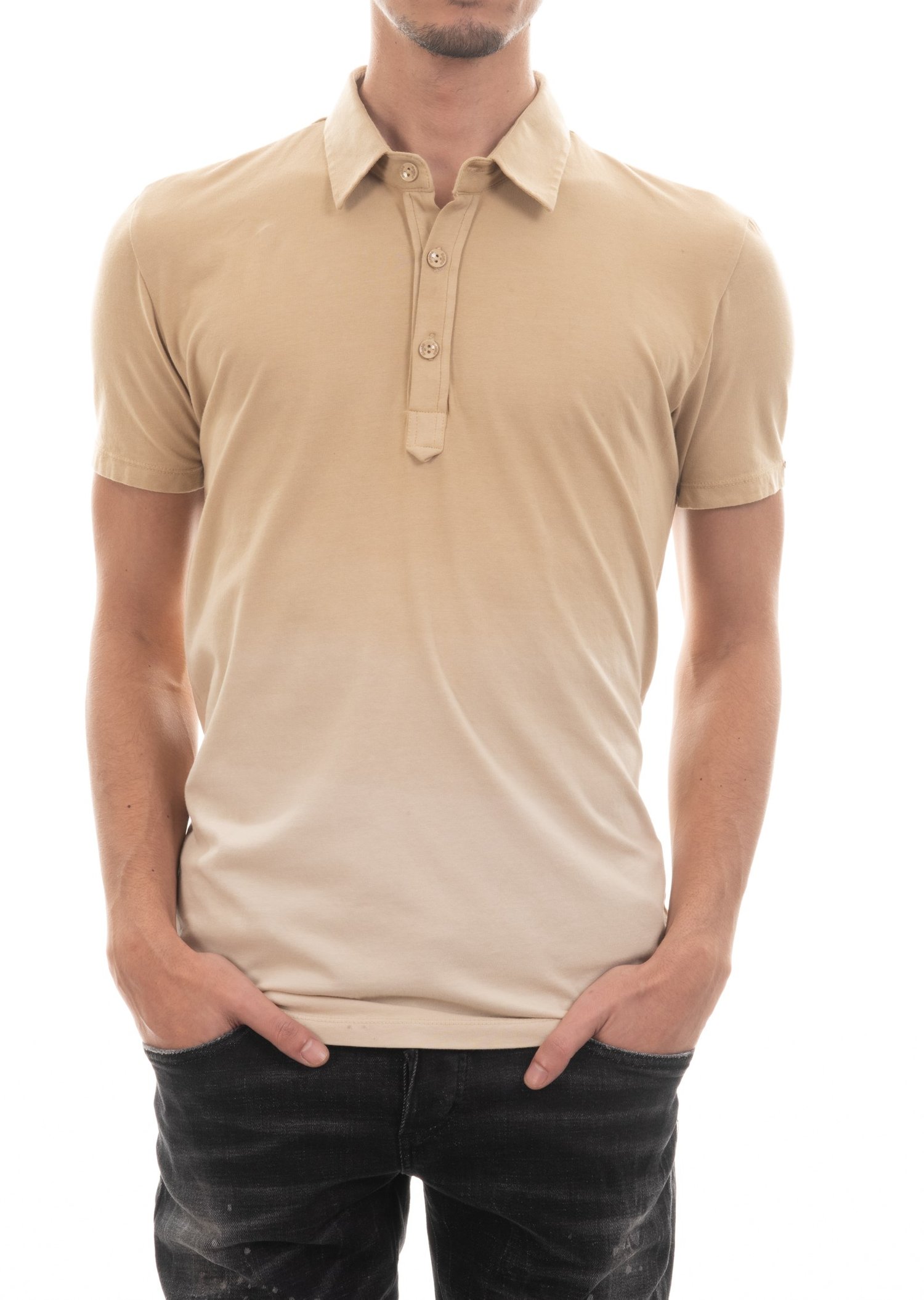 Mondo Polo Yaka Bej Gradient T-Shirt