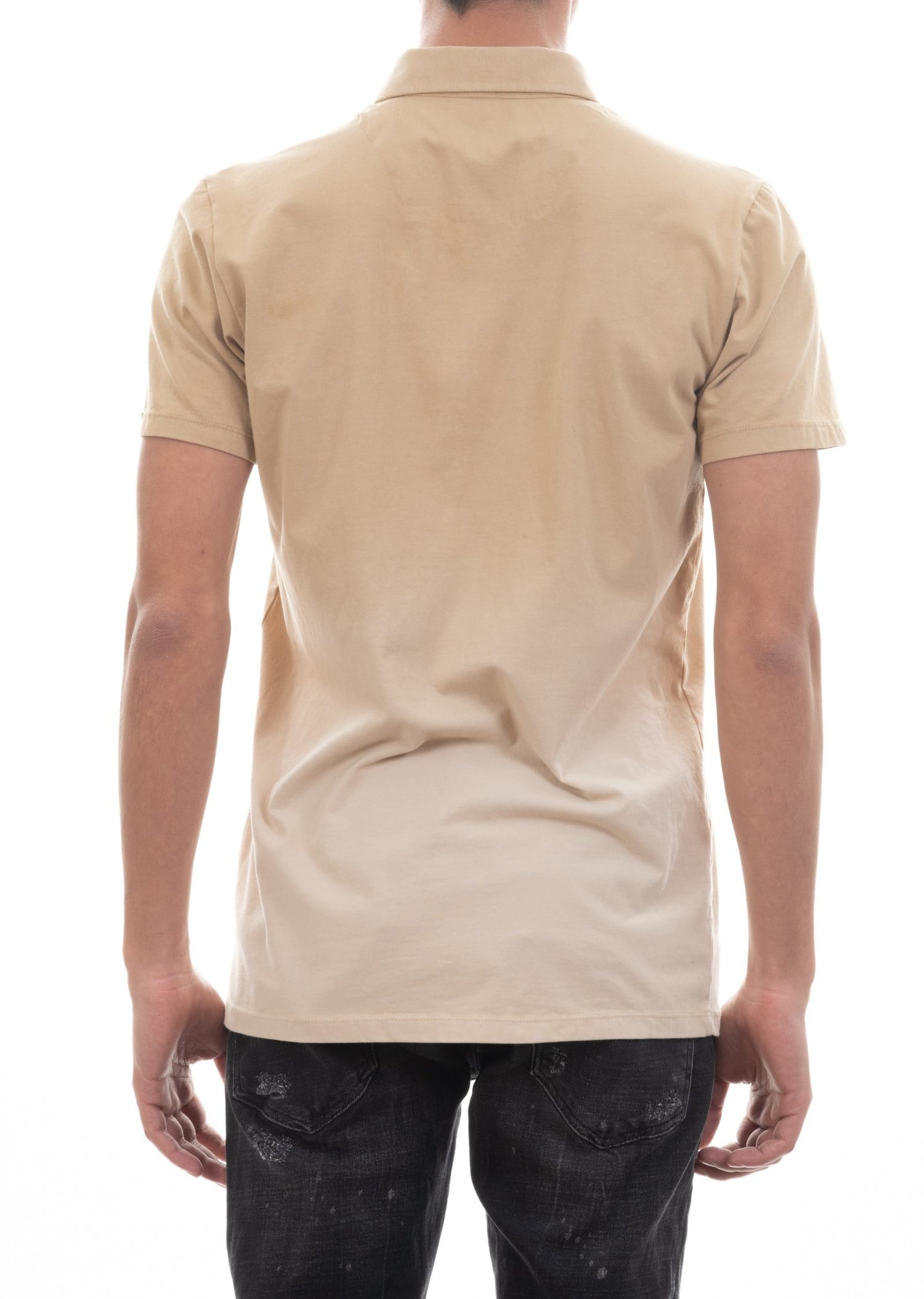 Mondo Polo Yaka Bej Gradient T-Shirt