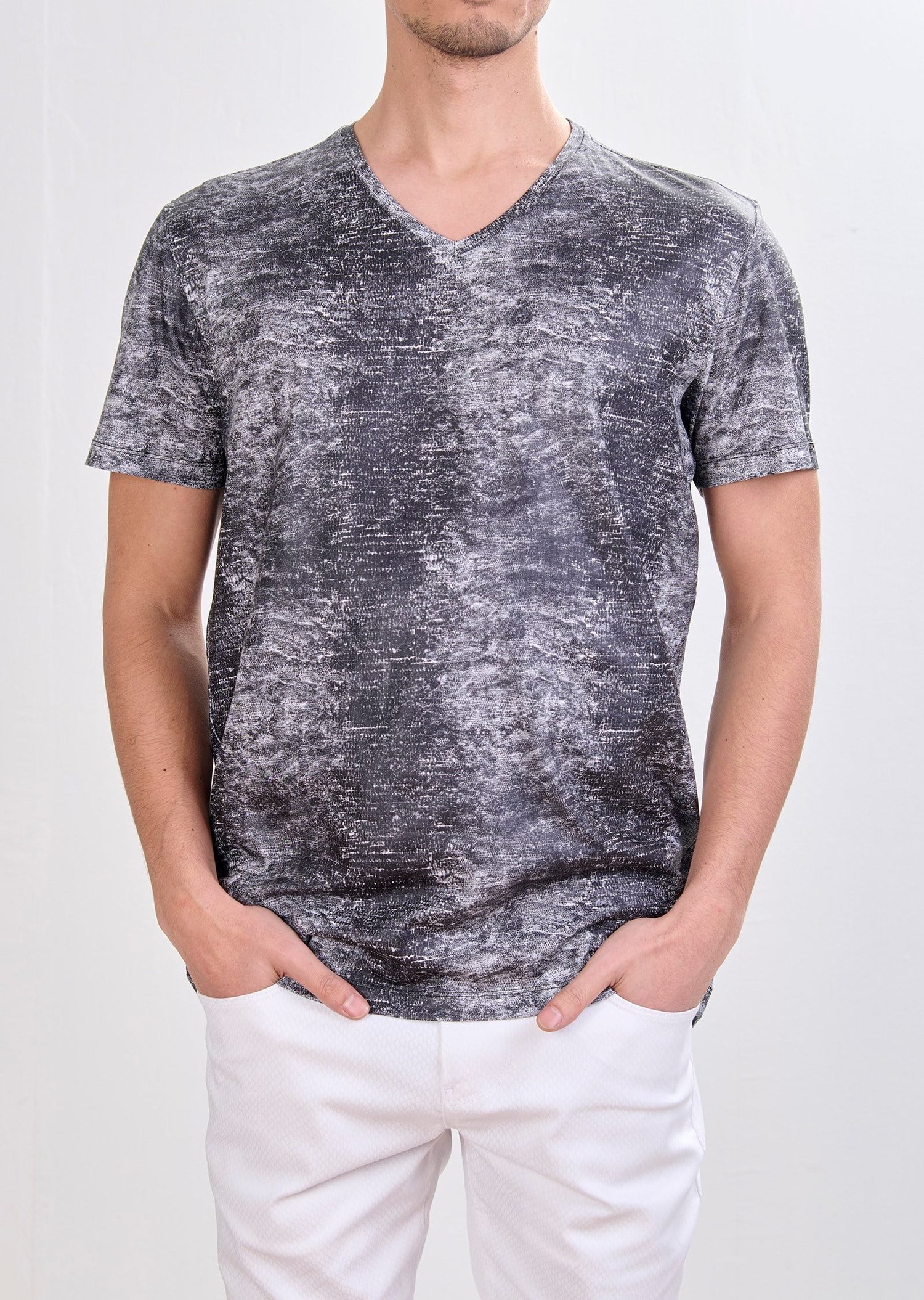 Mondo Yılan Derisi Baskılı Siyah T-Shirt