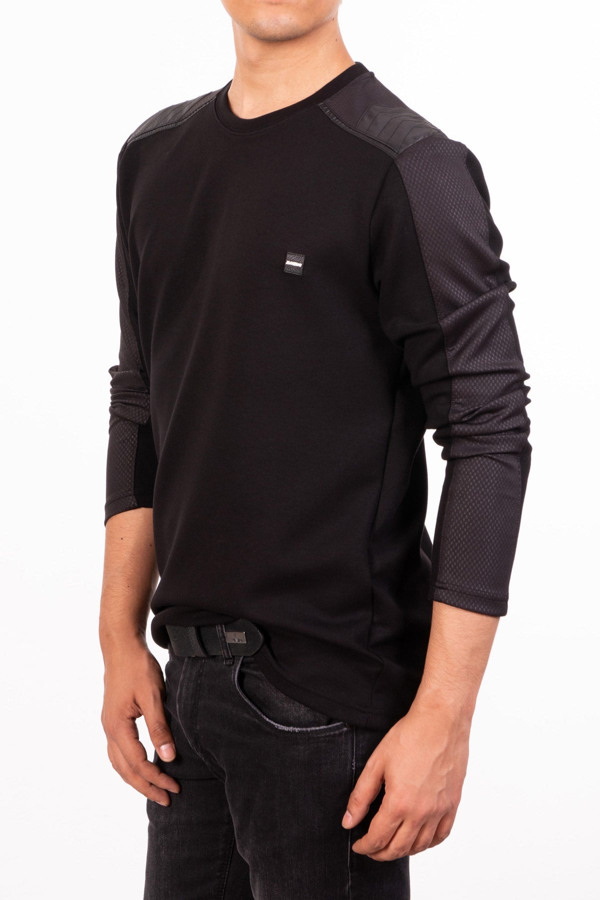 Omuz Ve Kol Şeritli Sweatshirt