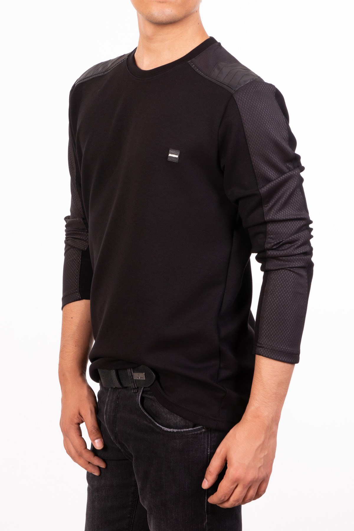 Omuz Ve Kol Şeritli Sweatshirt