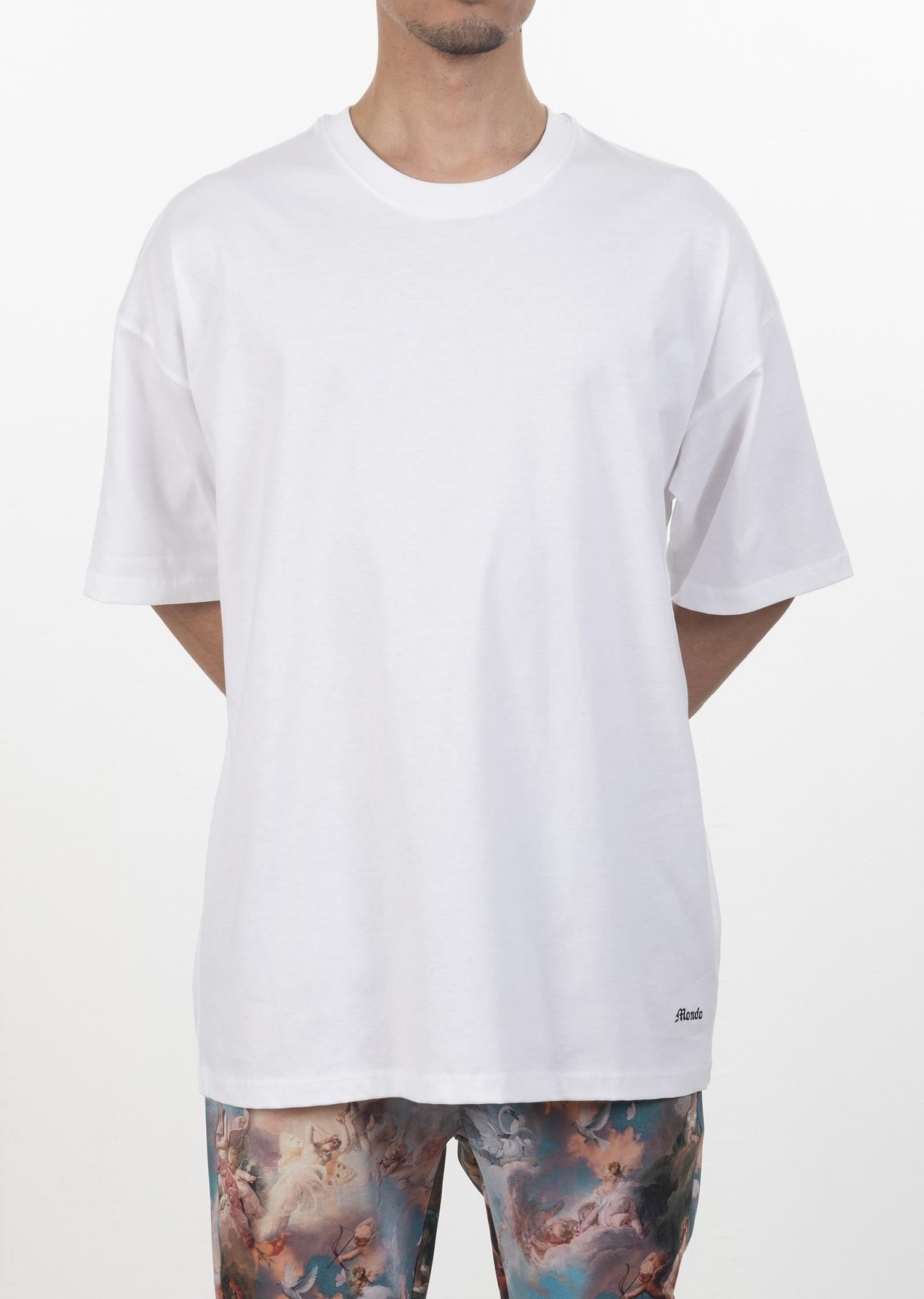 Oversize Beyaz Baskılı T-Shirt