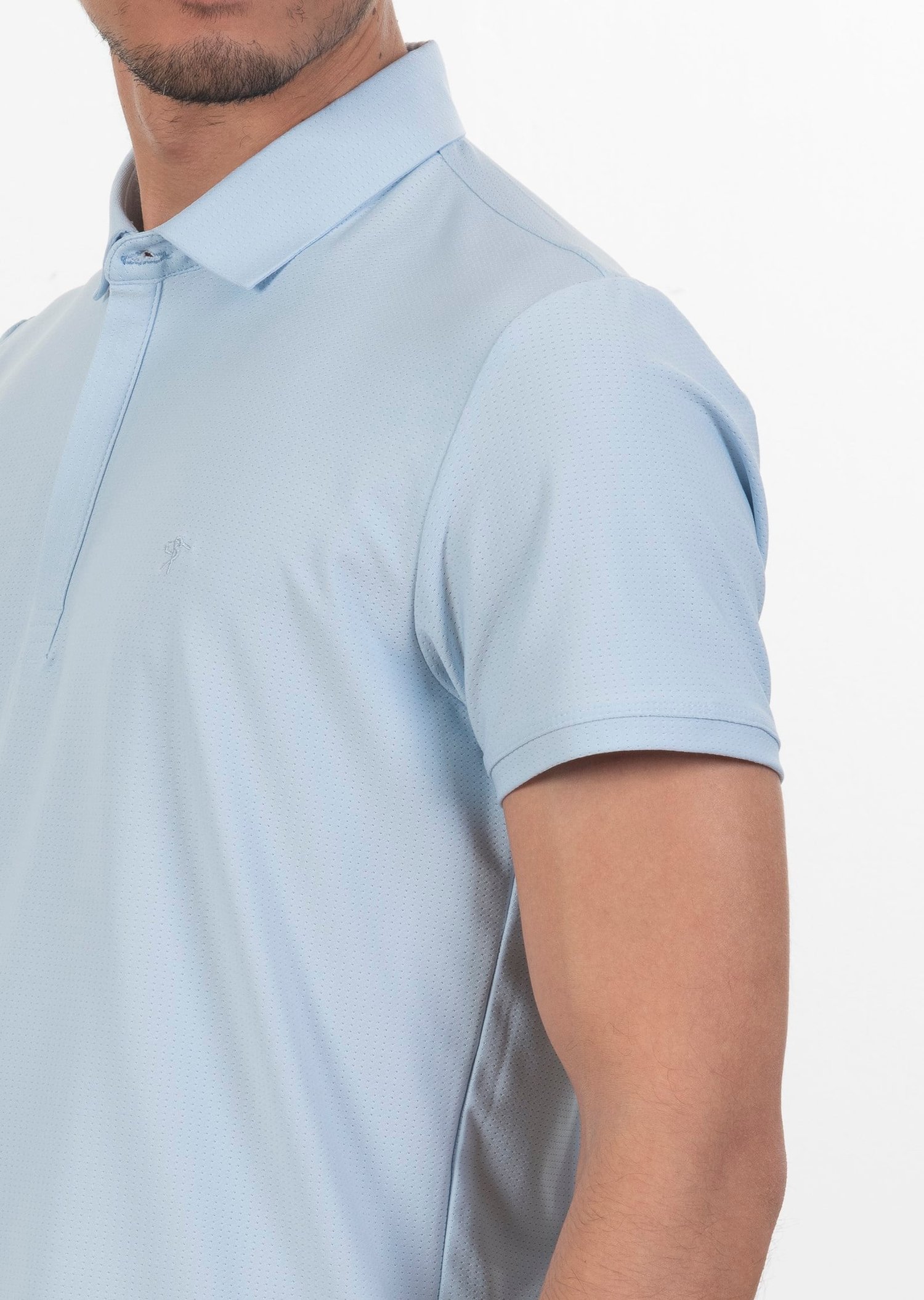 Polo Yaka Logo Nakışlı Basic T-Shirt