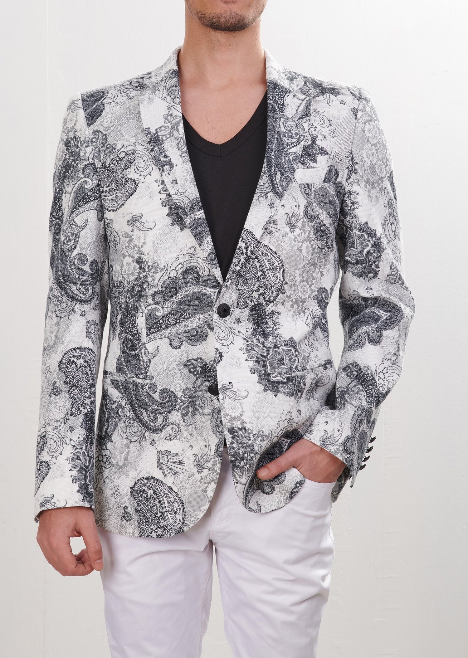 Şal Desenli Blazer Ceket