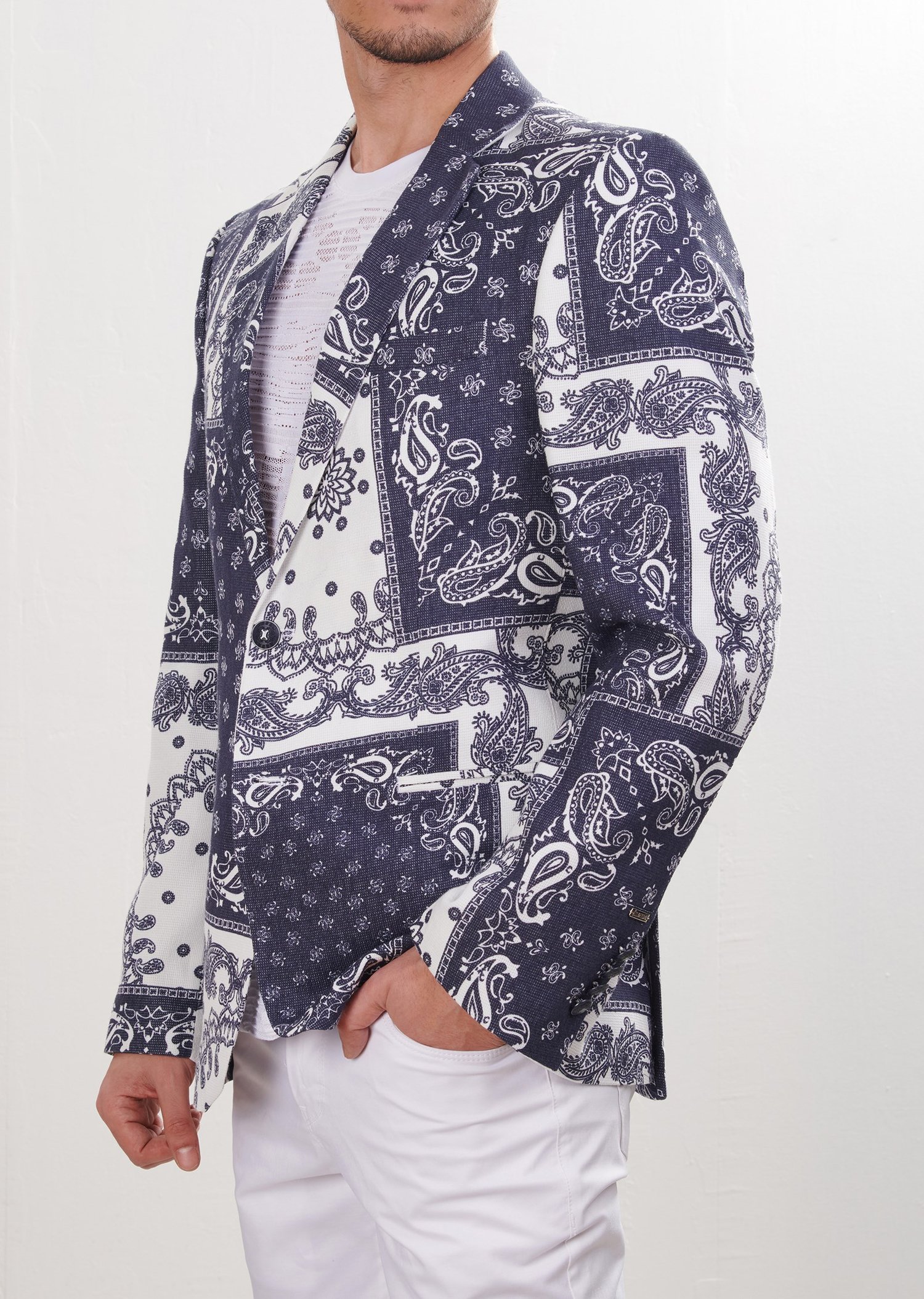 Şal Desenli Blazer Ceket