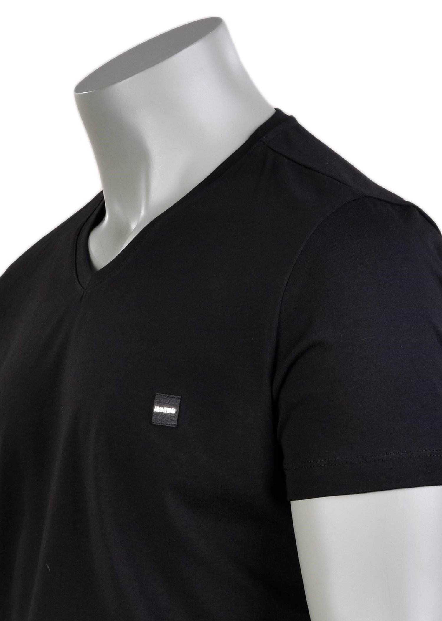 Siyah Basic V Yaka T-Shirt