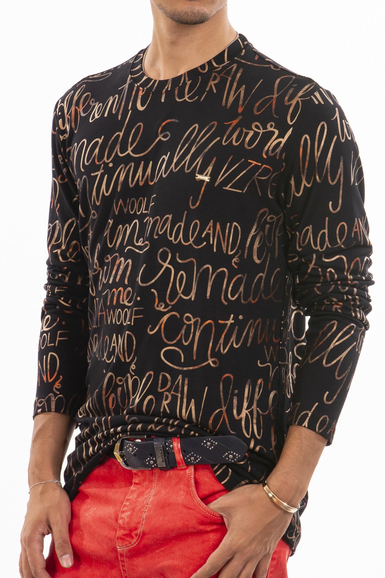 Siyah Yazılı Sweatshirt
