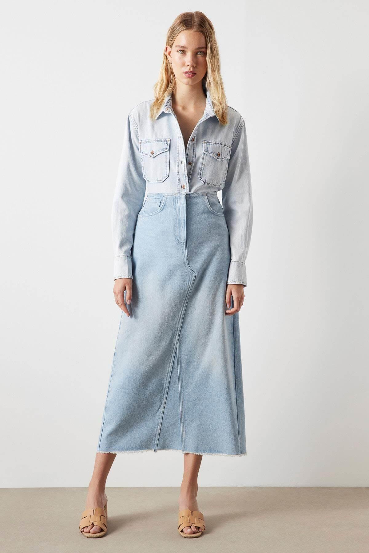 IPEKYOL ACIK INDIGO 25336 / GOMLEK