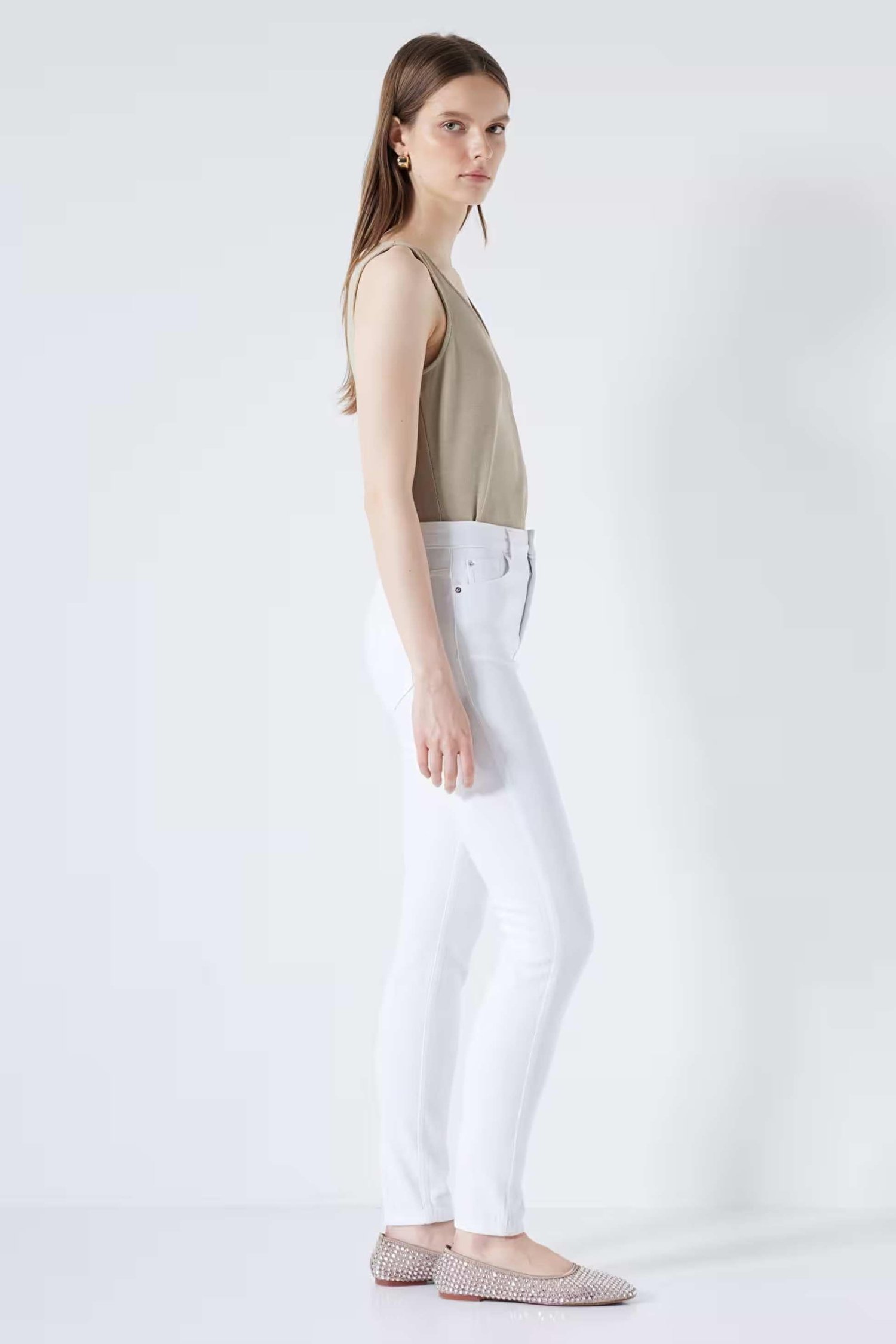 IPEKYOL BEYAZ 18009 / JEAN PANTOLON