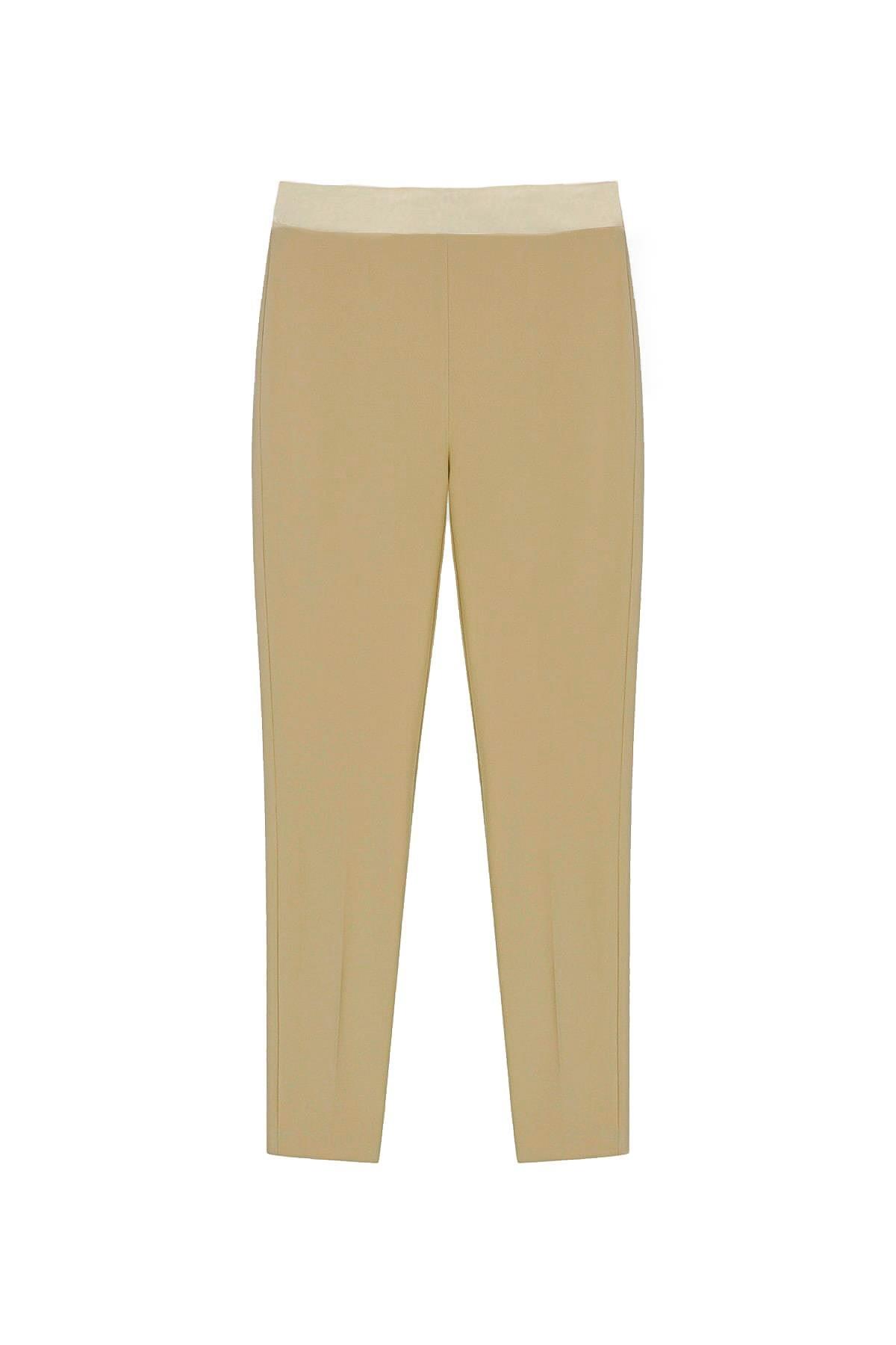 IPEKYOL Elastik Bel Naturel Pantolon