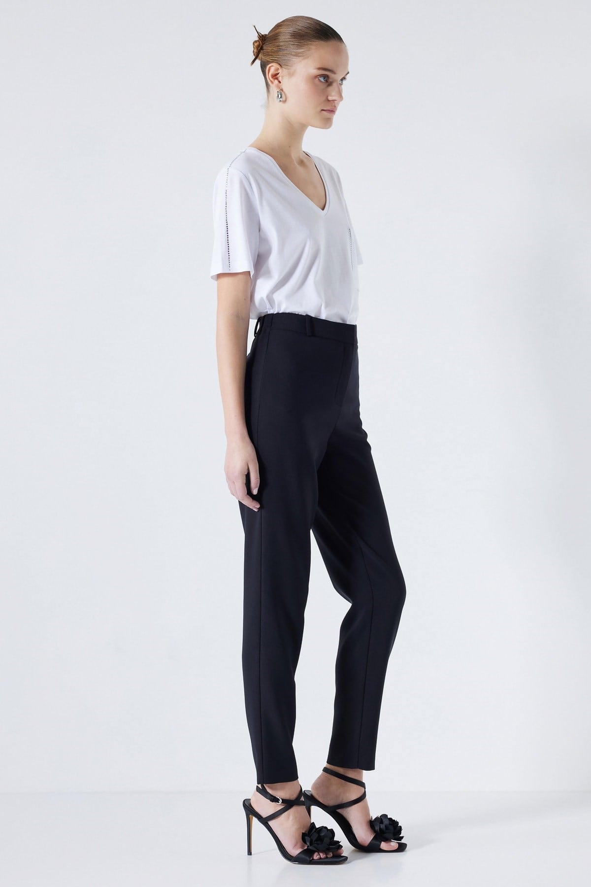 IPEKYOL Siyah Skinny Fit Pantolon 