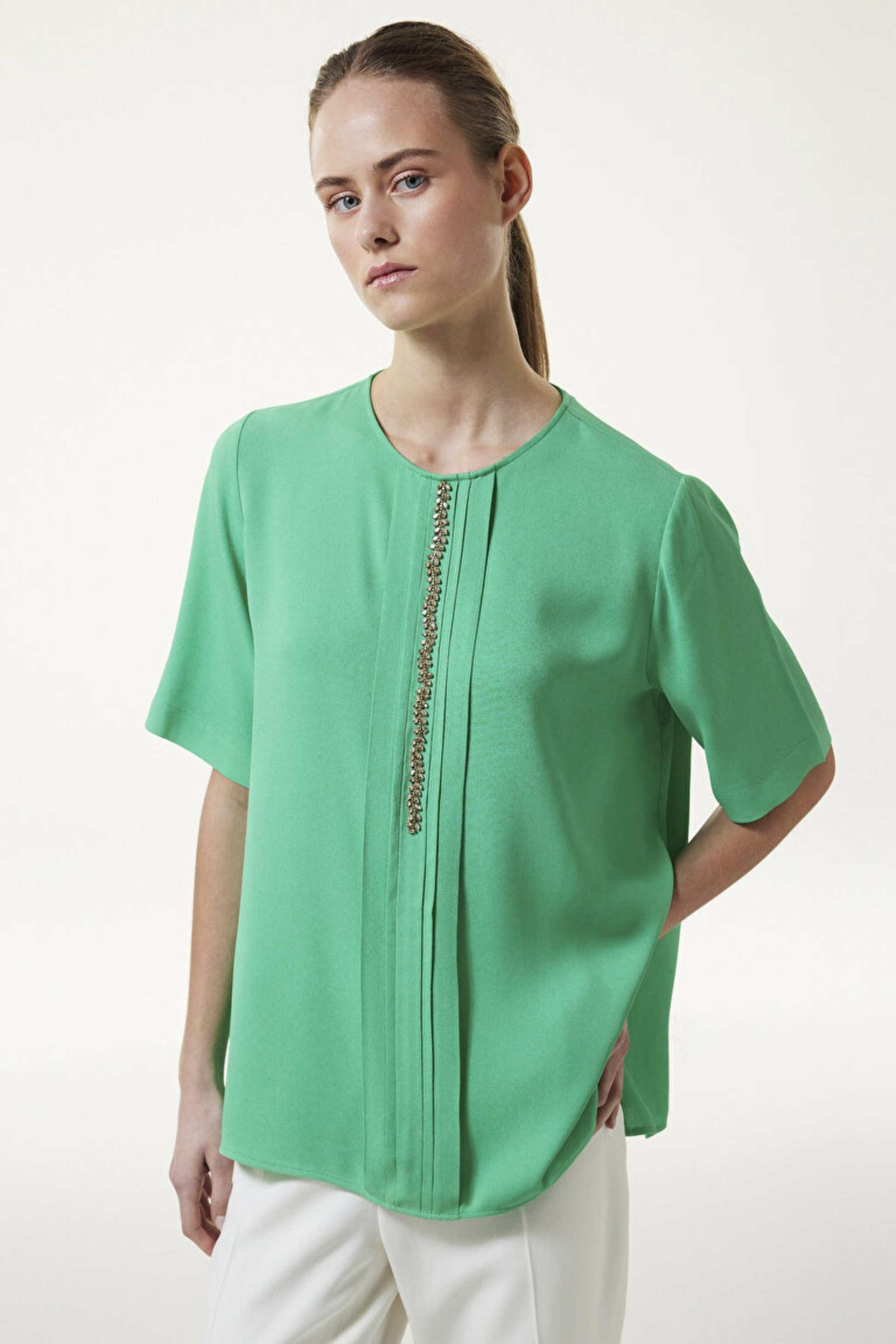 MACHKA ACIK YESIL 06063 / BLUZ