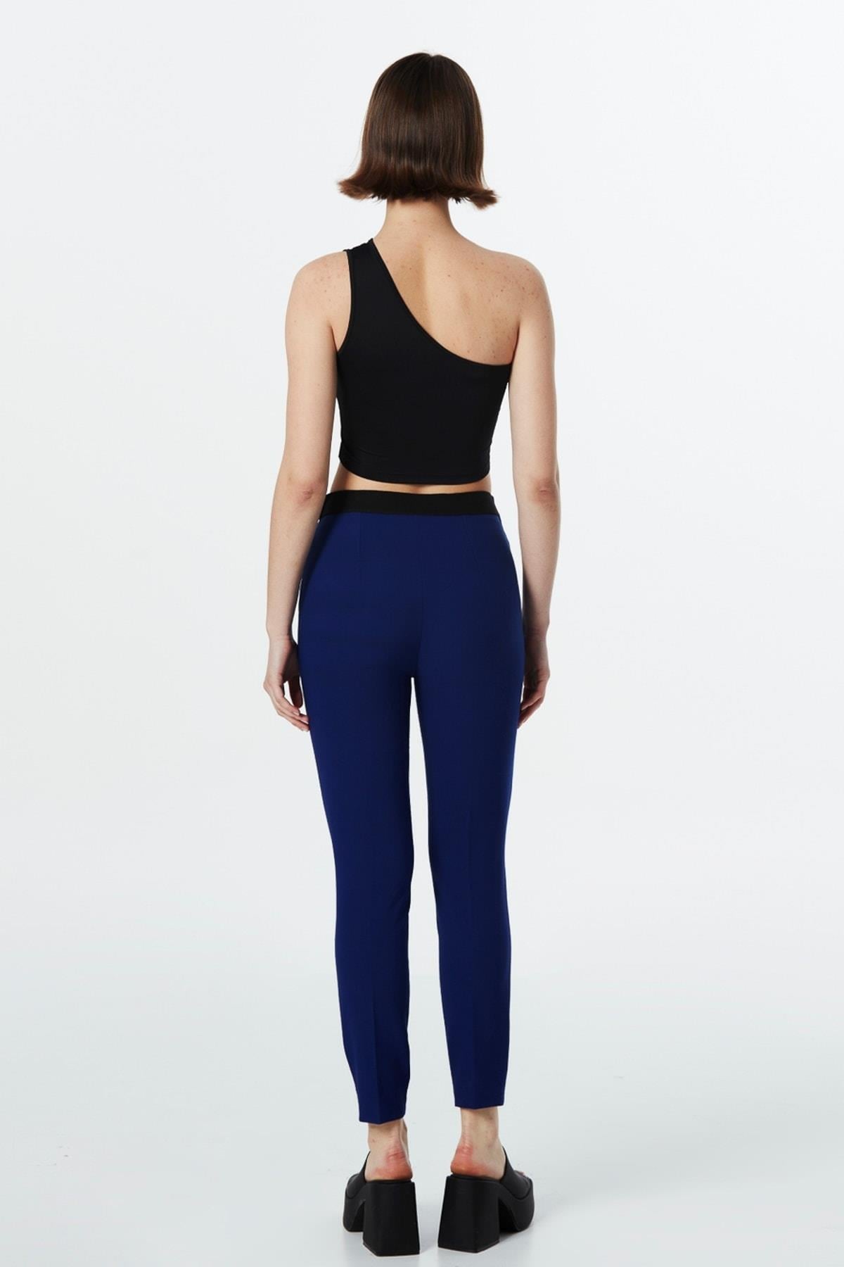 TWIST Fermuar Detaylı Lacivert Pantolon
