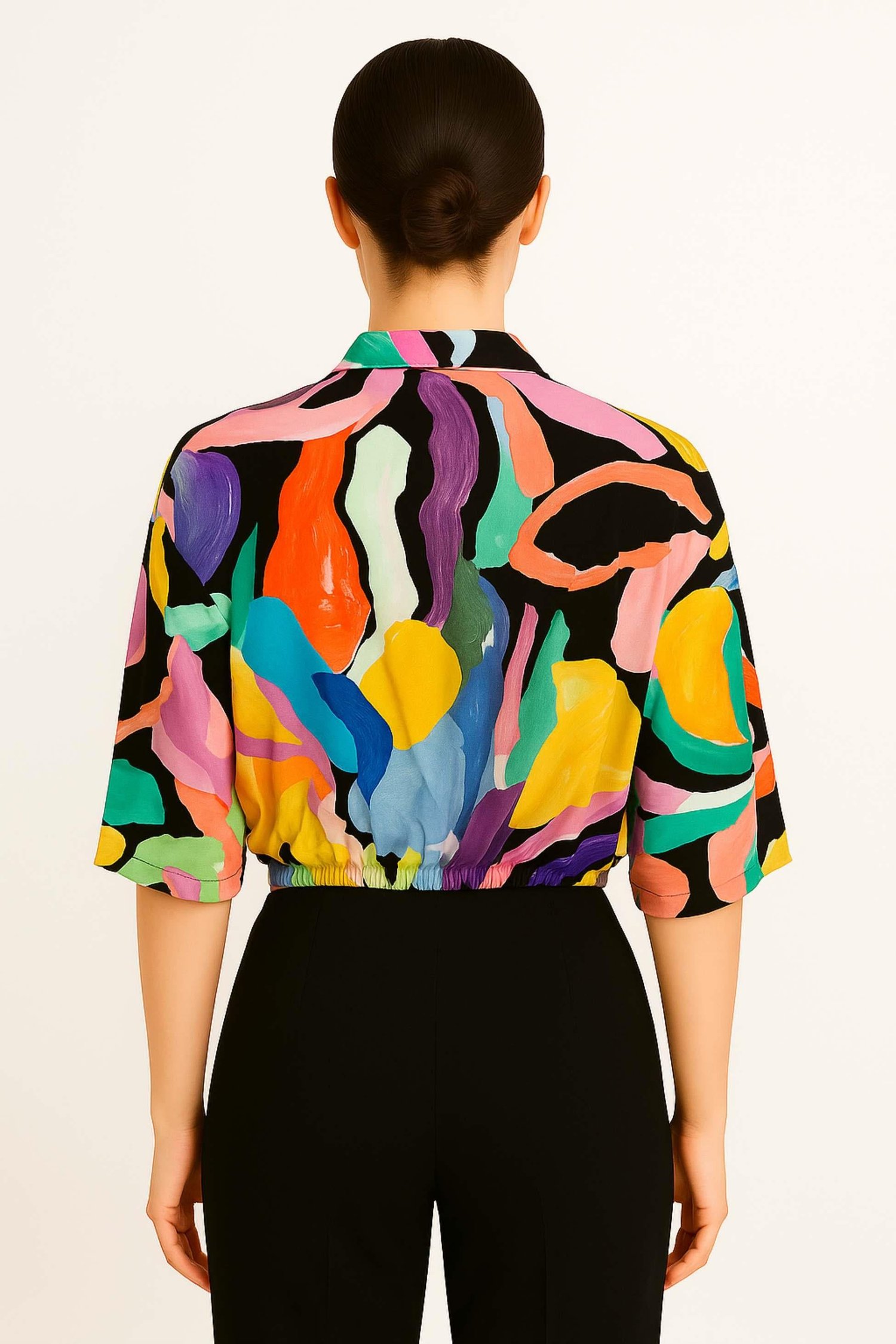 TWIST RENKLİ-DESENLİ 06209 / BLUZ